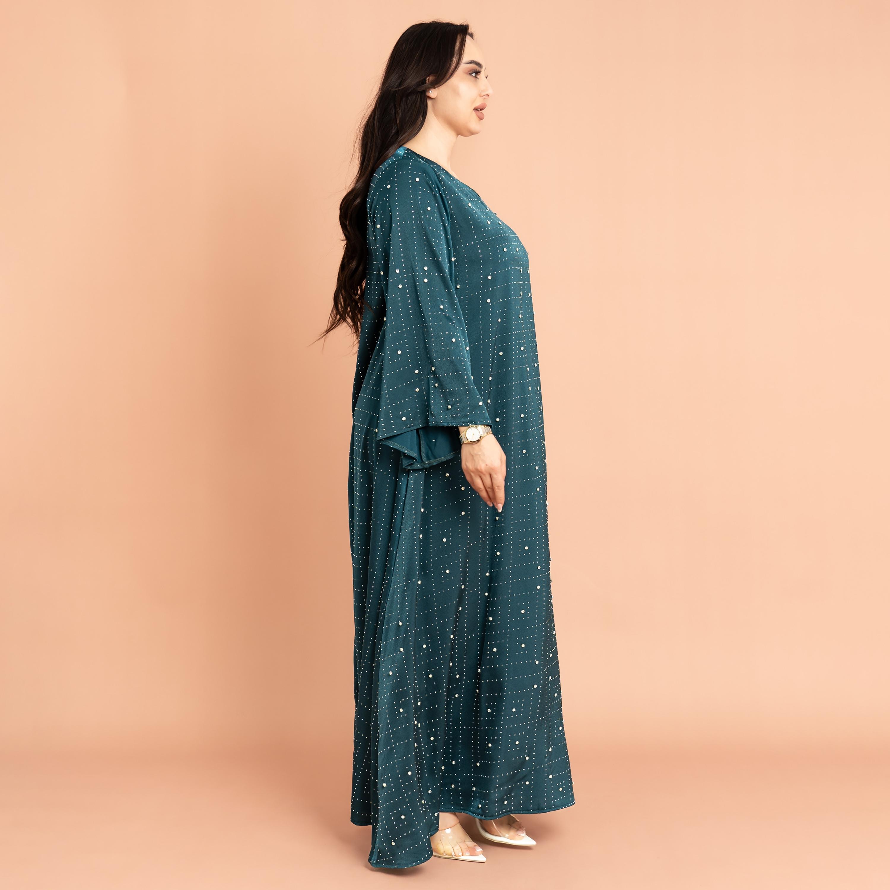 IKKXA Flared Sleeves Rhinestone Evening Women's Luxury Jalabiya-women-arabicclothing-jalabiyas-image-3
