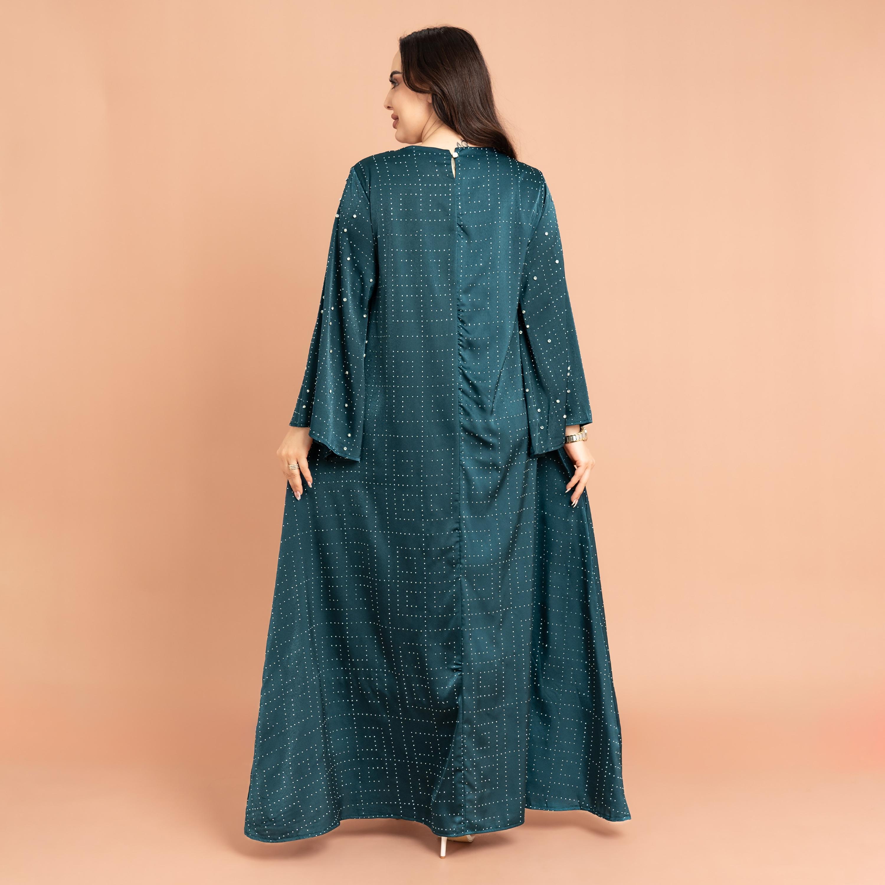 IKKXA Flared Sleeves Rhinestone Evening Women's Luxury Jalabiya-women-arabicclothing-jalabiyas-image-4