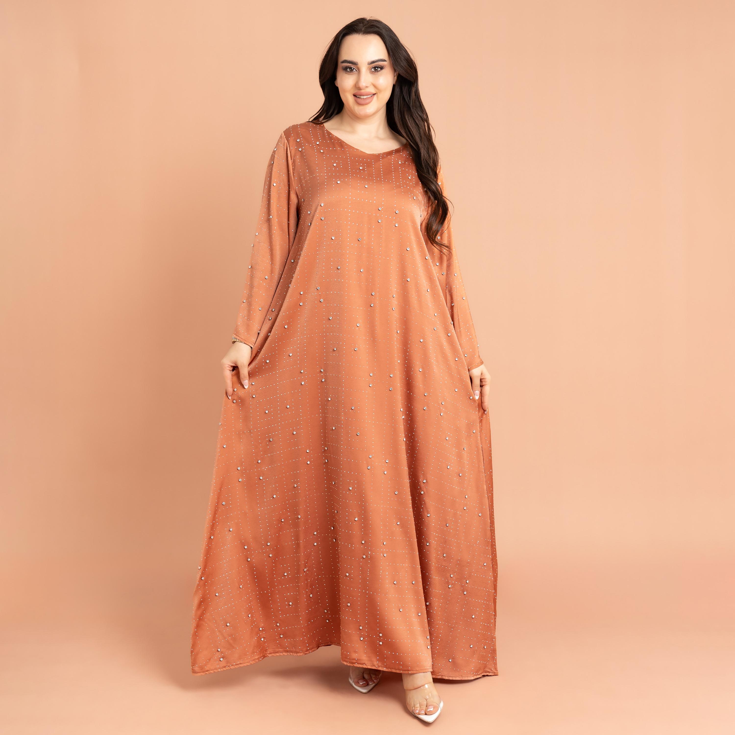 IKKXA Flared Sleeves Rhinestone Evening Women's Luxury Jalabiya-women-arabicclothing-jalabiyas-image-1