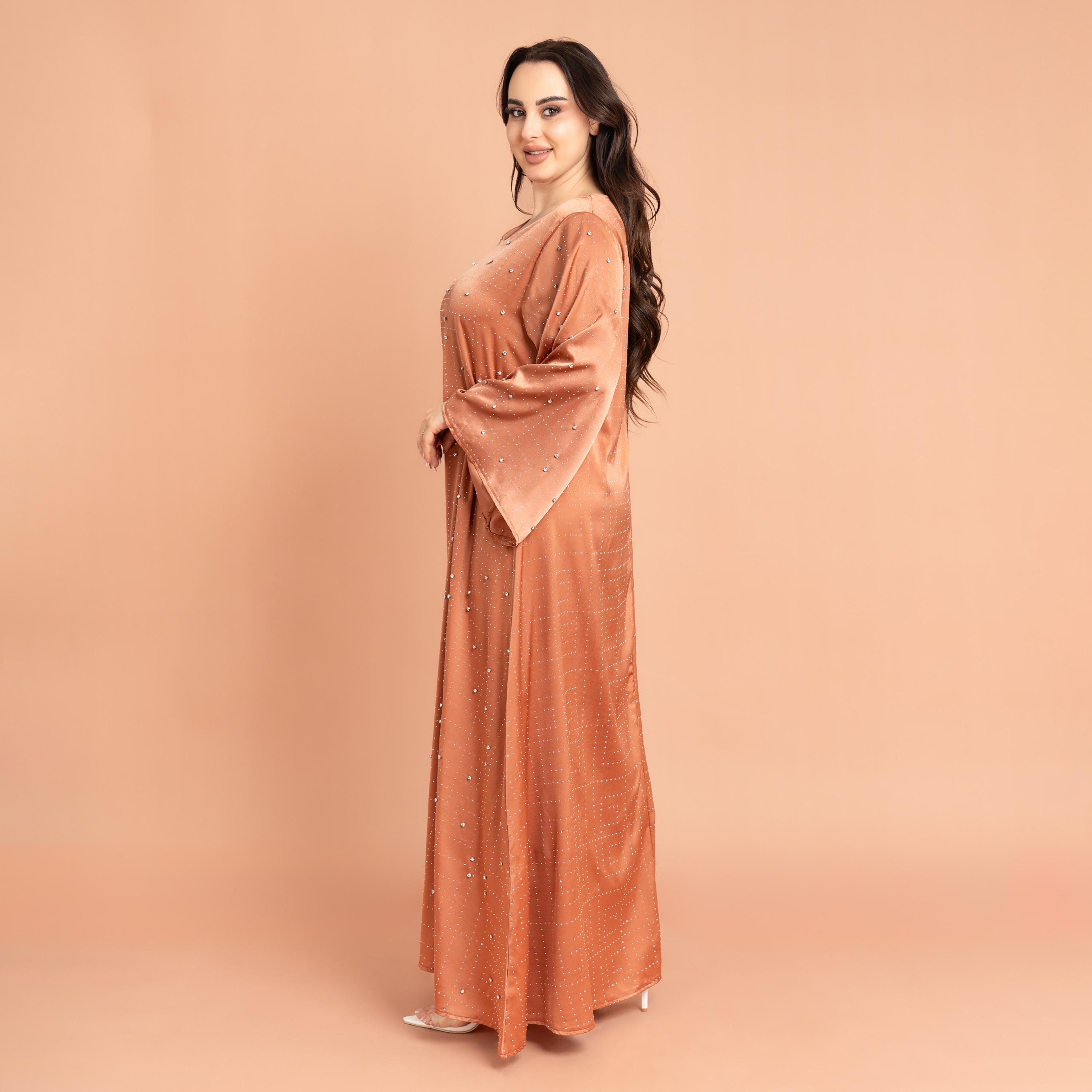 IKKXA Flared Sleeves Rhinestone Evening Women's Luxury Jalabiya-women-arabicclothing-jalabiyas-image-3