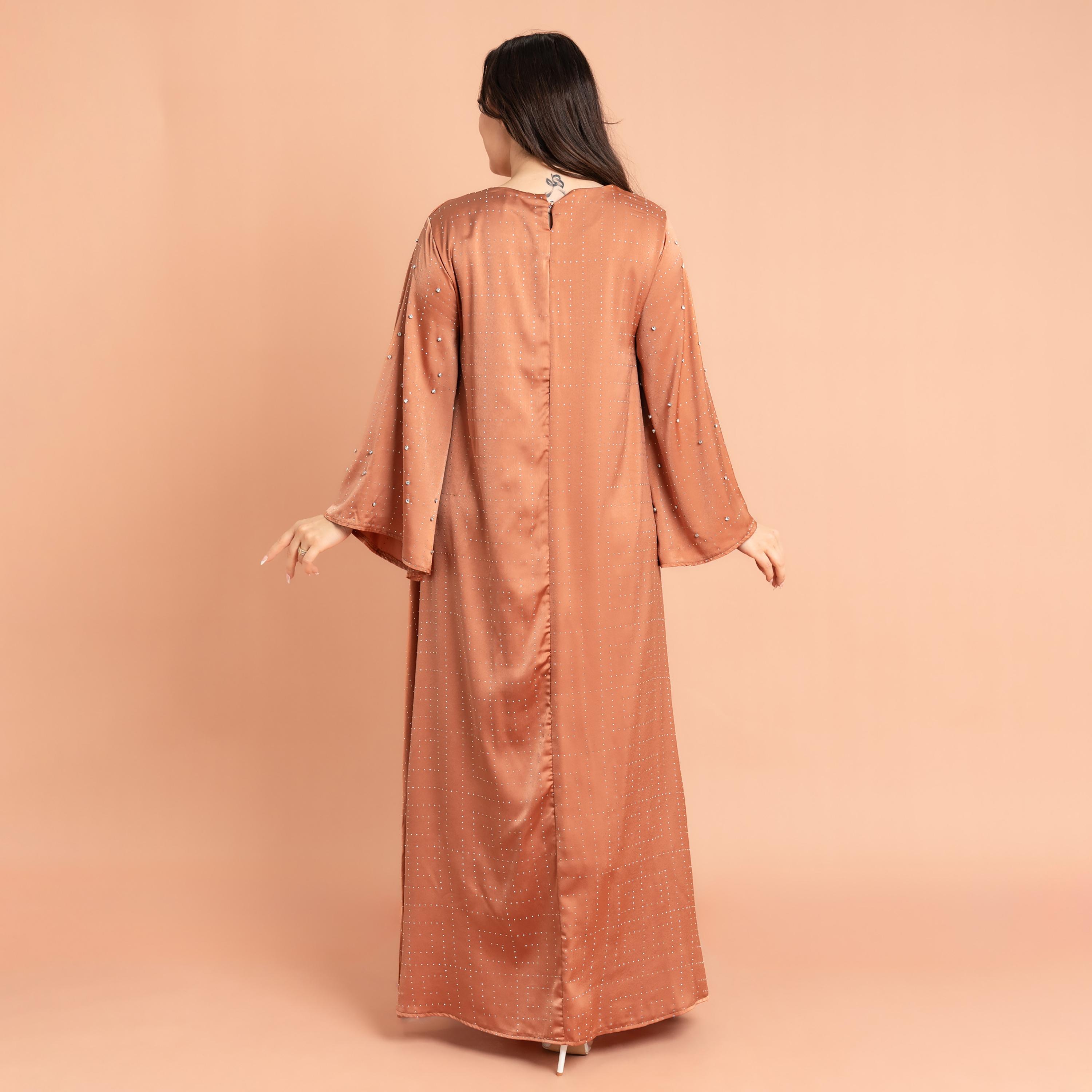 IKKXA Flared Sleeves Rhinestone Evening Women's Luxury Jalabiya-women-arabicclothing-jalabiyas-image-4