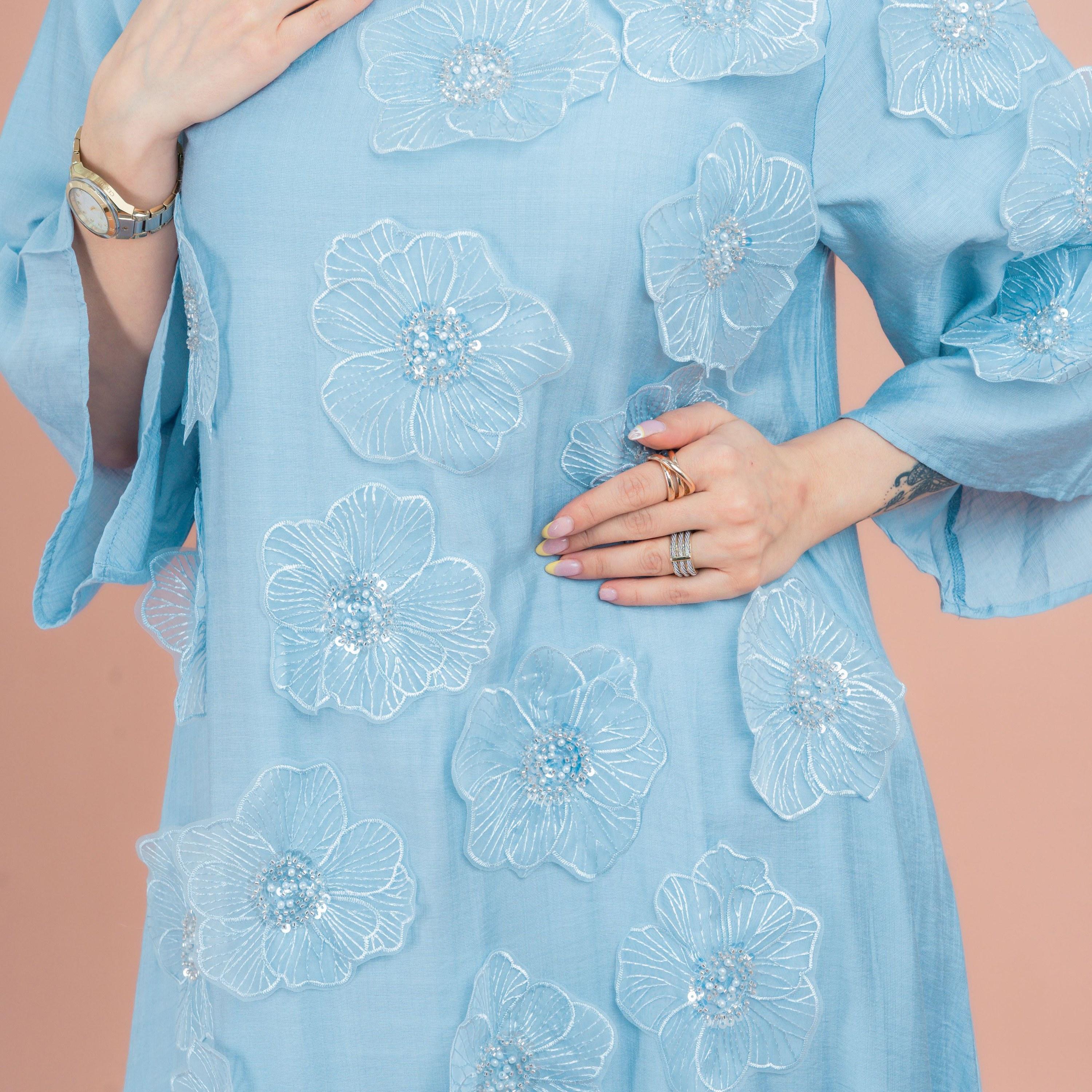 IKKXA Applique Floral Embroidered & Beaded Women's Jalabiya-women-arabicclothing-jalabiyas-image-2