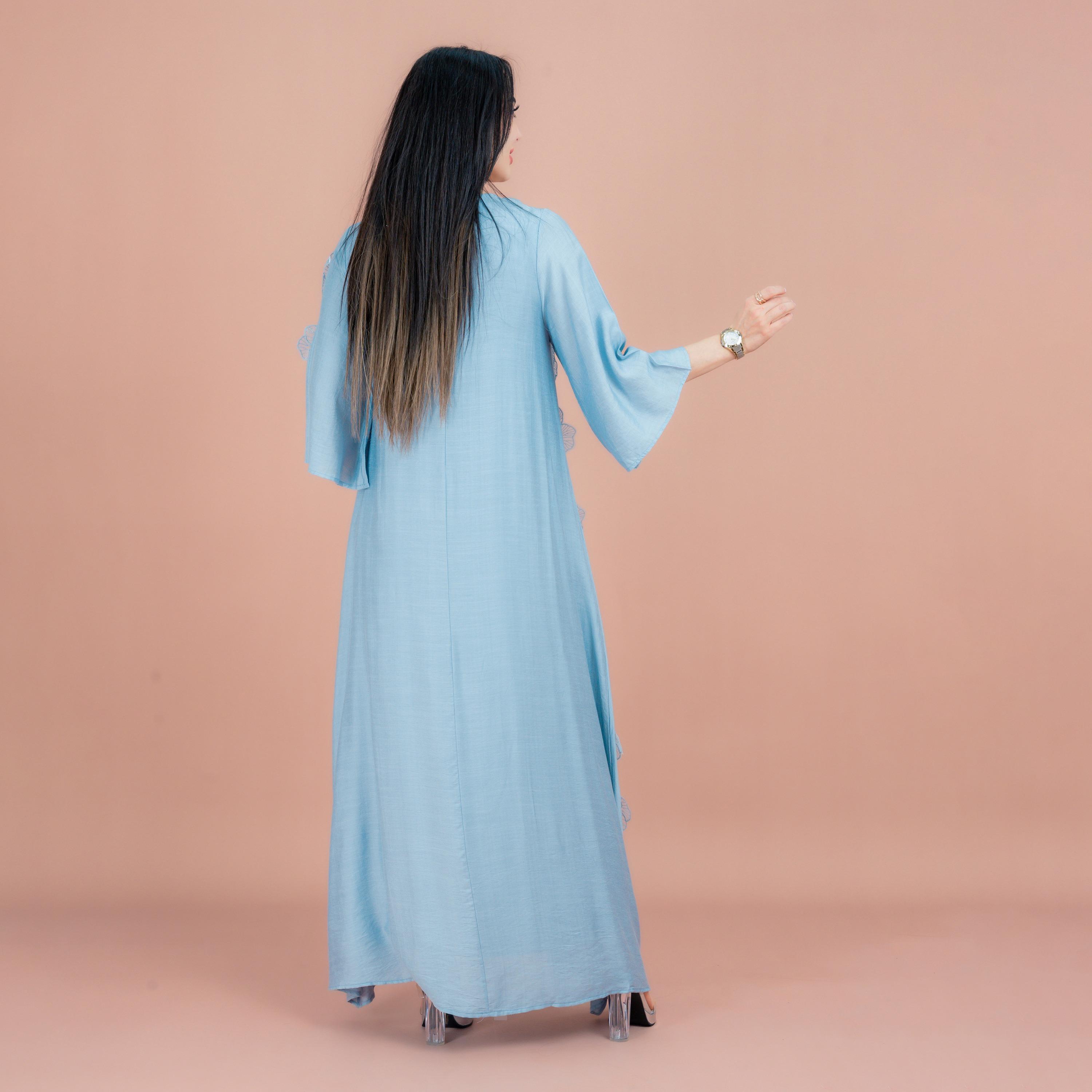 IKKXA Applique Floral Embroidered & Beaded Women's Jalabiya-women-arabicclothing-jalabiyas-image-4