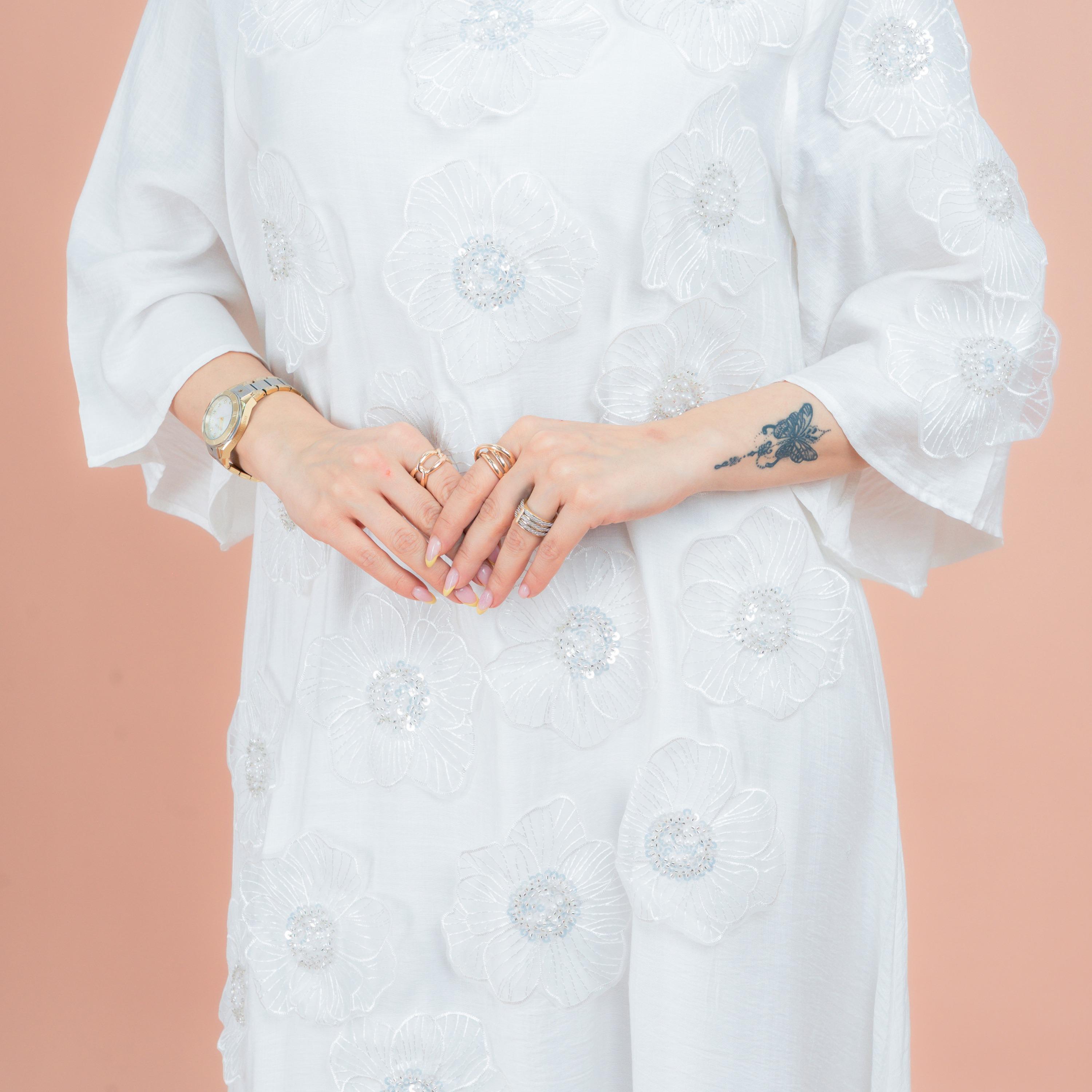 IKKXA Applique Floral Embroidered & Beaded Women's Jalabiya-women-arabicclothing-jalabiyas-image-2