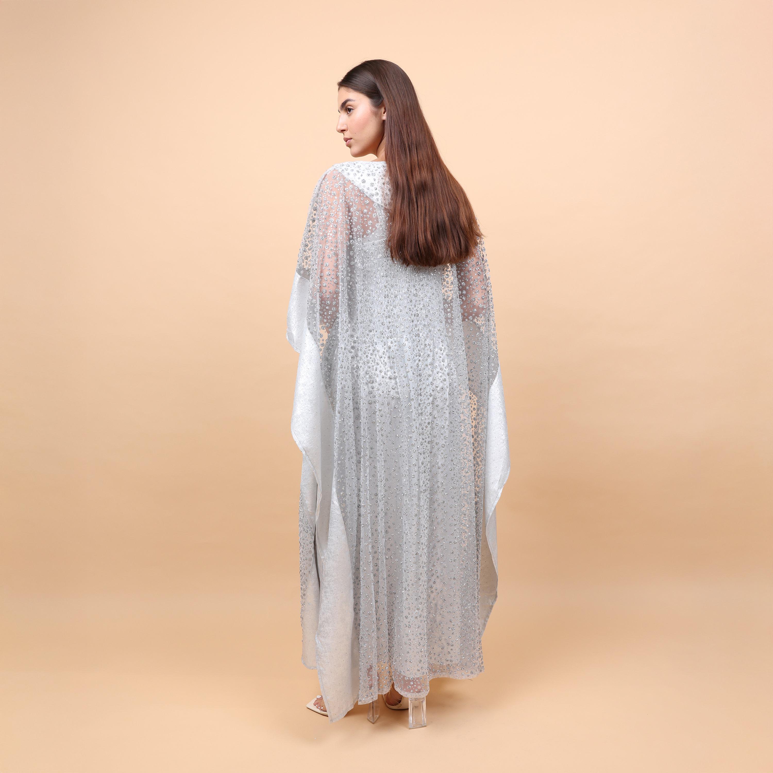 IKKXA Embellished Batwing Sleeves Kaftan Style Women's Evening Jalabiya-women-arabicclothing-jalabiyas-image-5