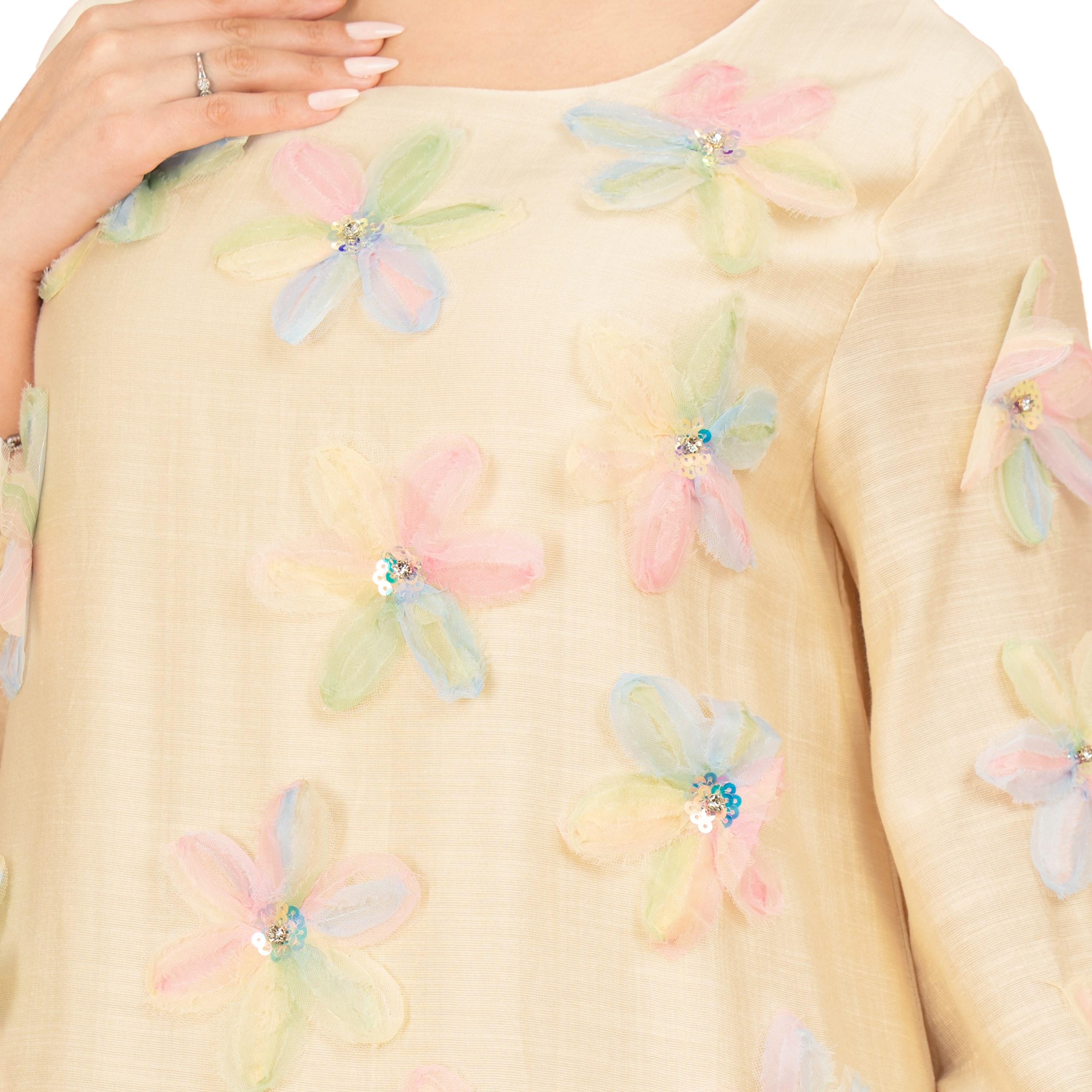 جلابية سهرة نسائية مزينة بأزهار ثلاثية الأبعاد بأكمام واسعة من إككسا-women-arabicclothing-jalabiyas-image-2