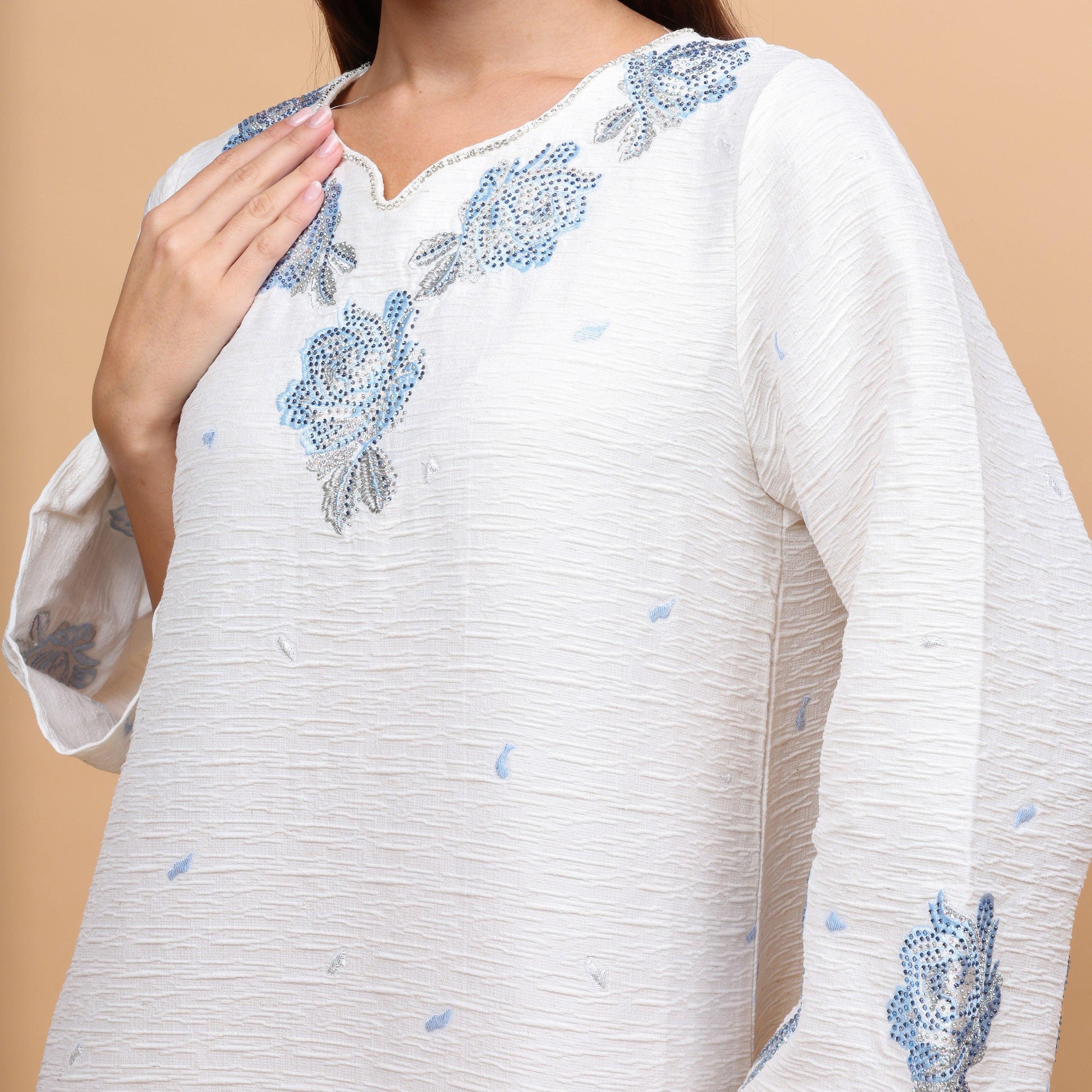 IKKXA Floral Wide Sleeves Women's Jalabiya-women-arabicclothing-jalabiyas-image-2