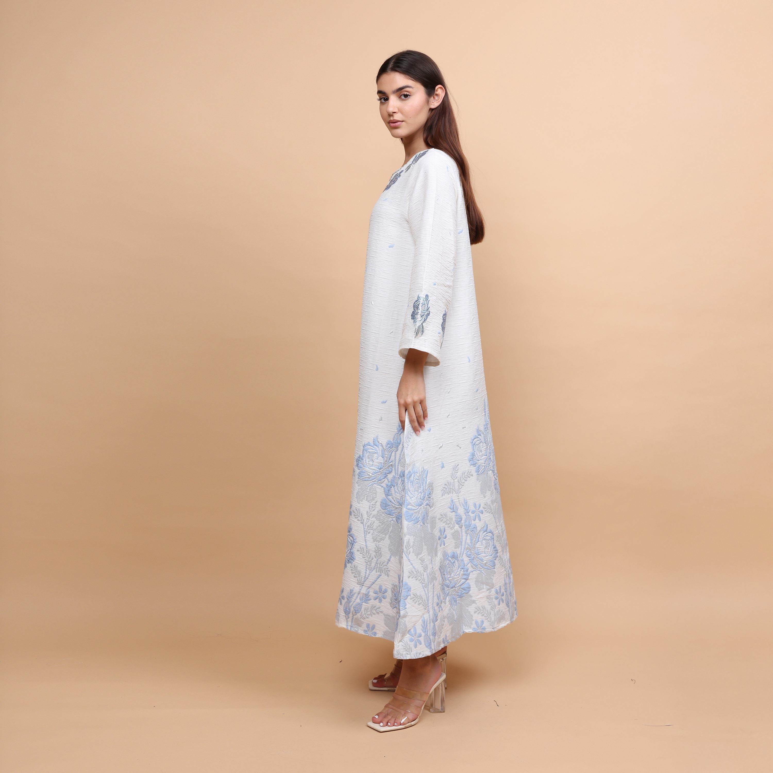 IKKXA Floral Wide Sleeves Women's Jalabiya-women-arabicclothing-jalabiyas-image-3