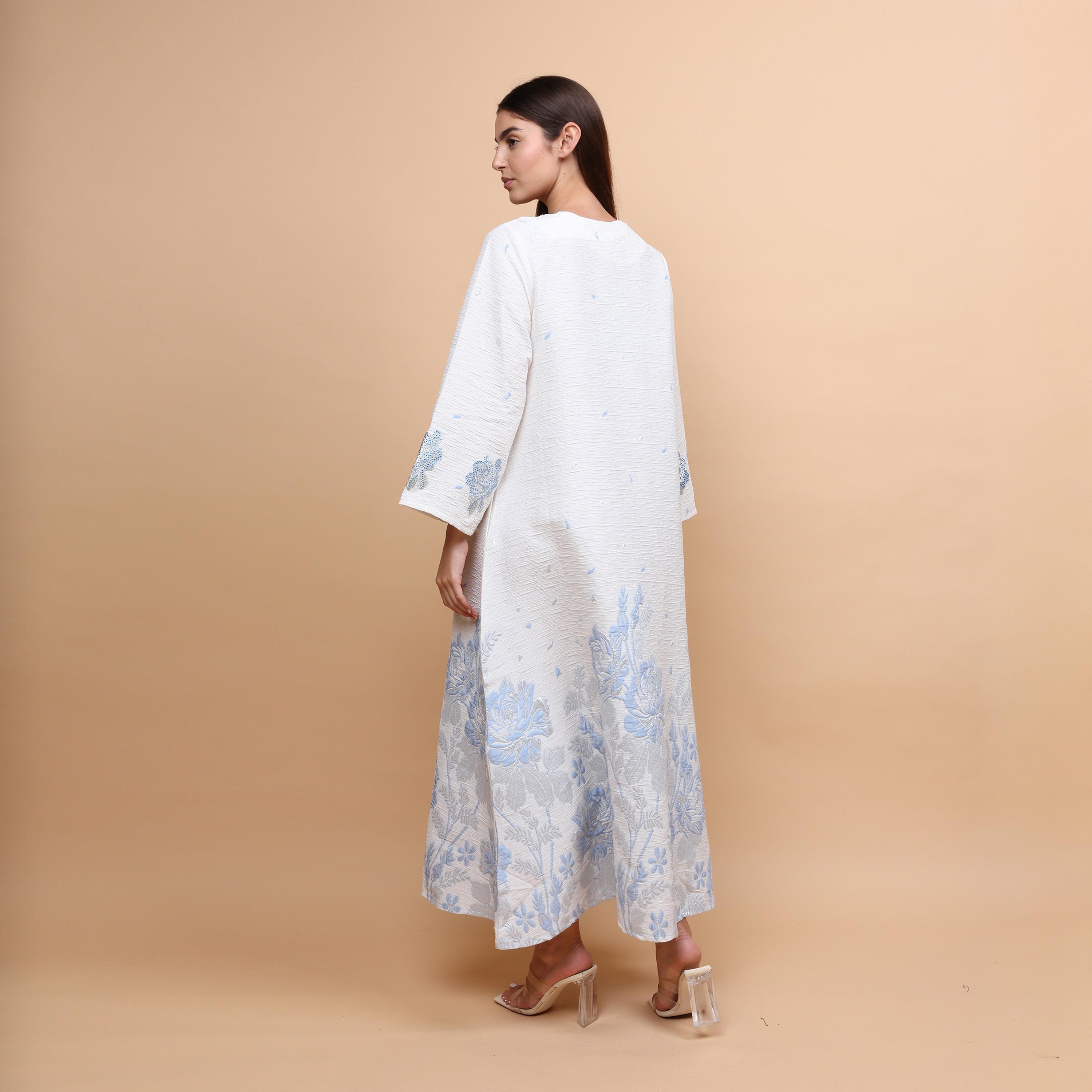 IKKXA Floral Wide Sleeves Women's Jalabiya-women-arabicclothing-jalabiyas-image-4