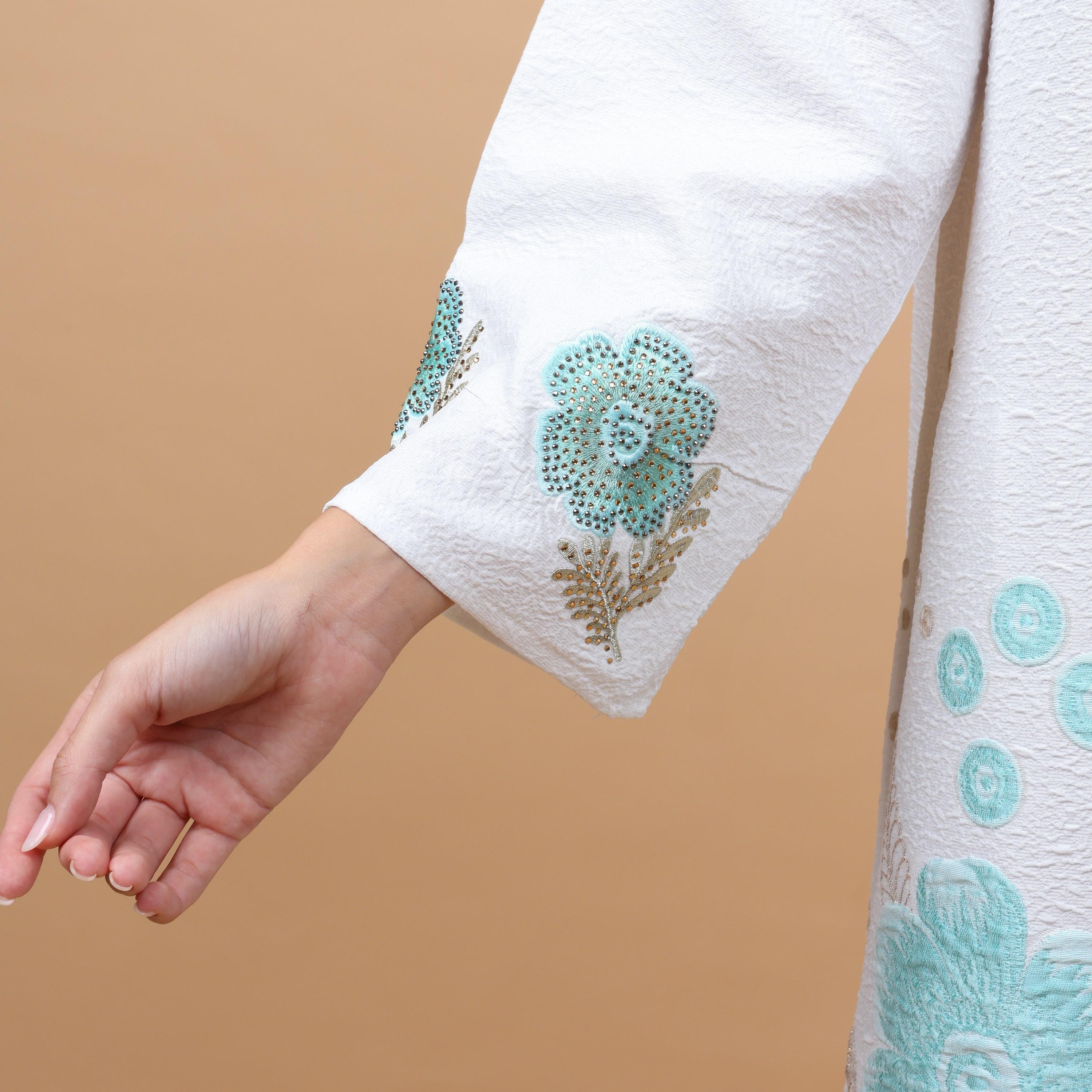 IKKXA Floral Embroidered Linen Women's Jalabiya-women-arabicclothing-jalabiyas-image-3