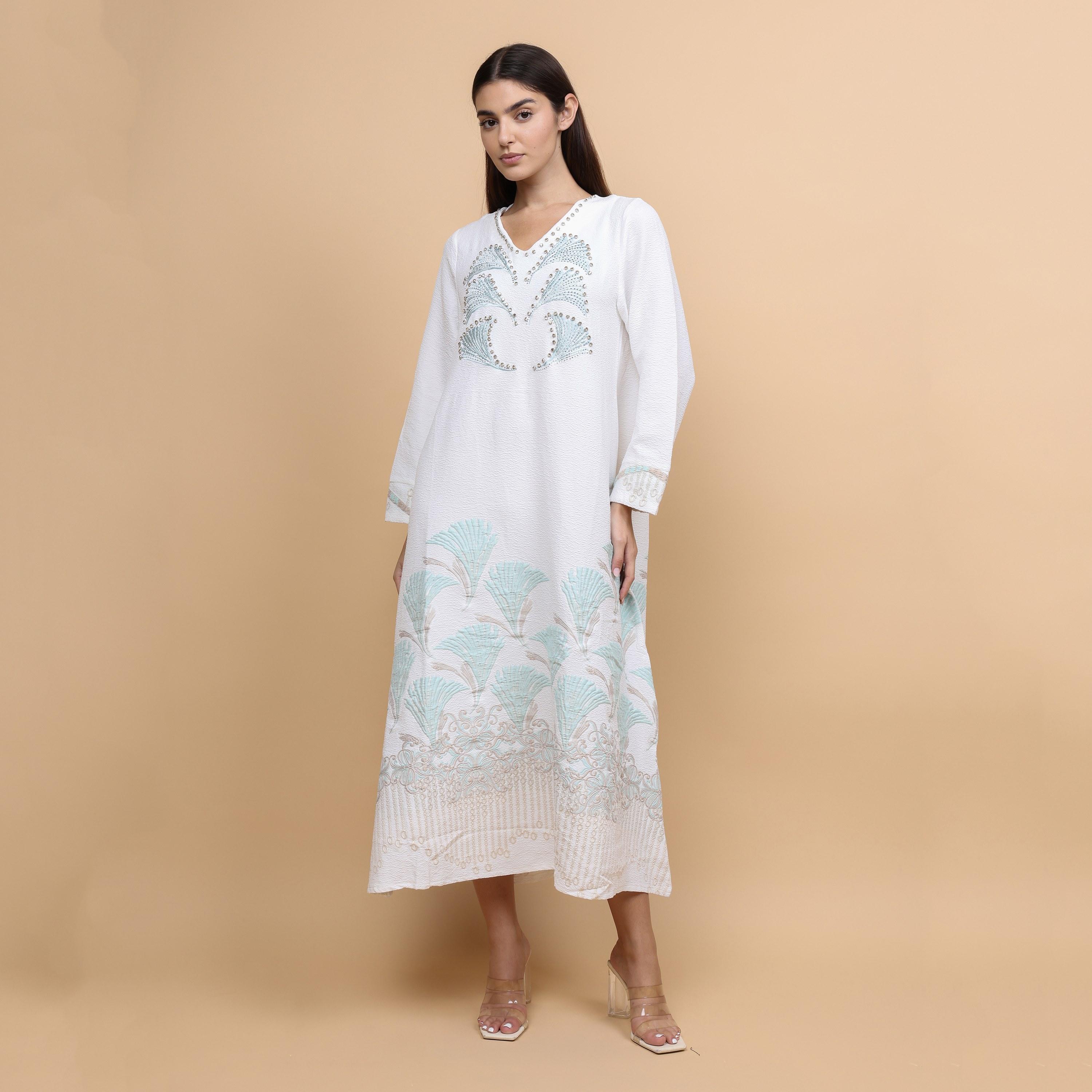 IKKXA Embroidered Women's Evening Jalabiya-women-arabicclothing-jalabiyas-image-1
