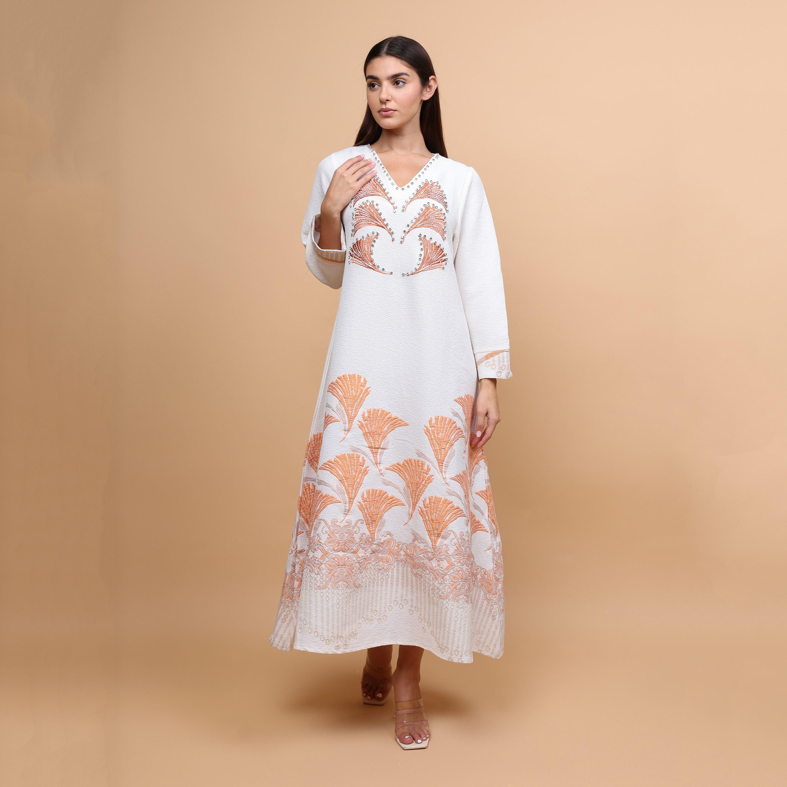 IKKXA Embroidered Women's Evening Jalabiya-women-arabicclothing-jalabiyas-image-1