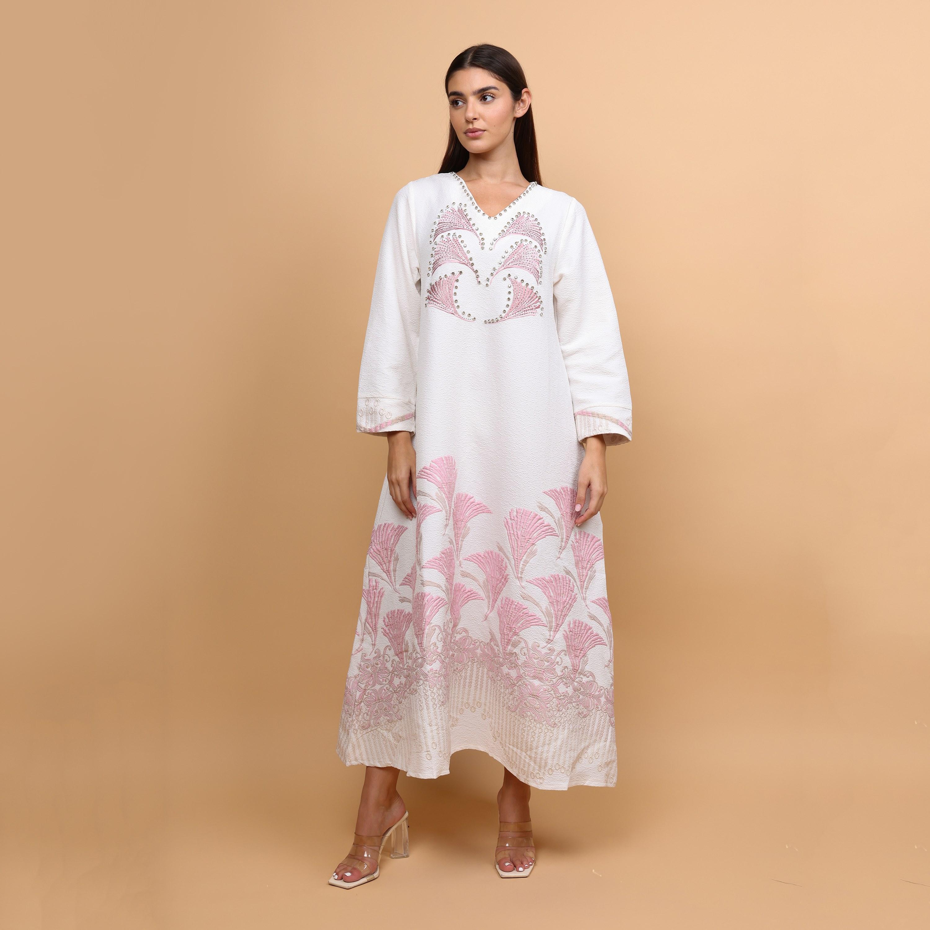 IKKXA Embroidered Women's Evening Jalabiya-women-arabicclothing-jalabiyas-image-1