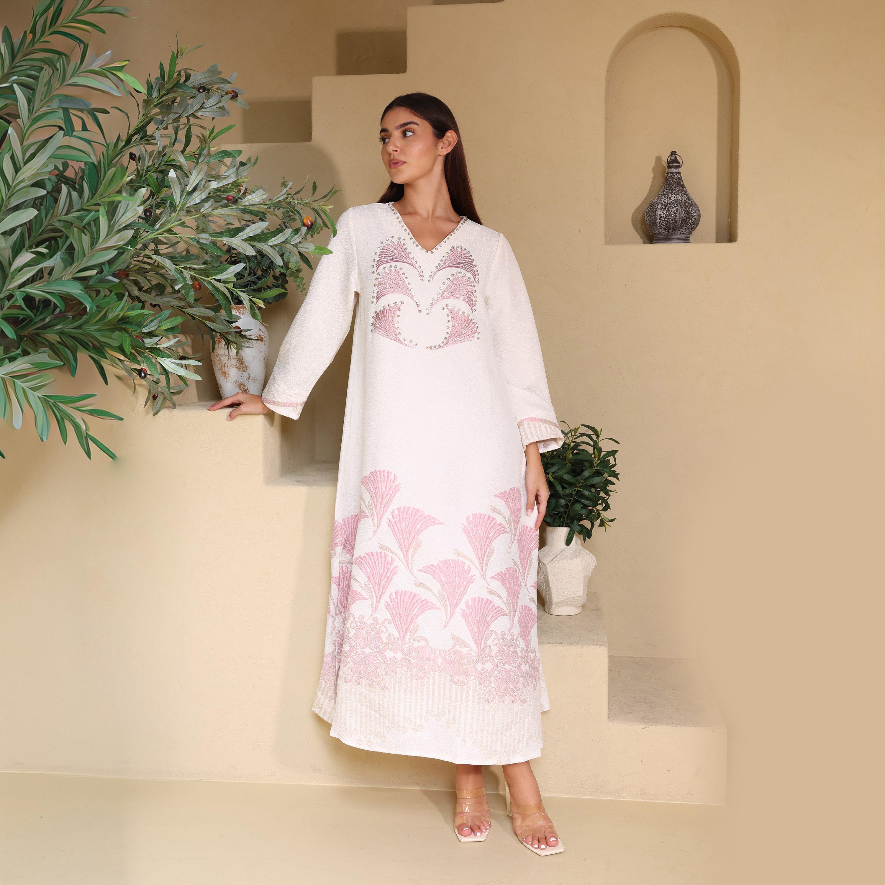 IKKXA Embroidered Women's Evening Jalabiya-women-arabicclothing-jalabiyas-image-5