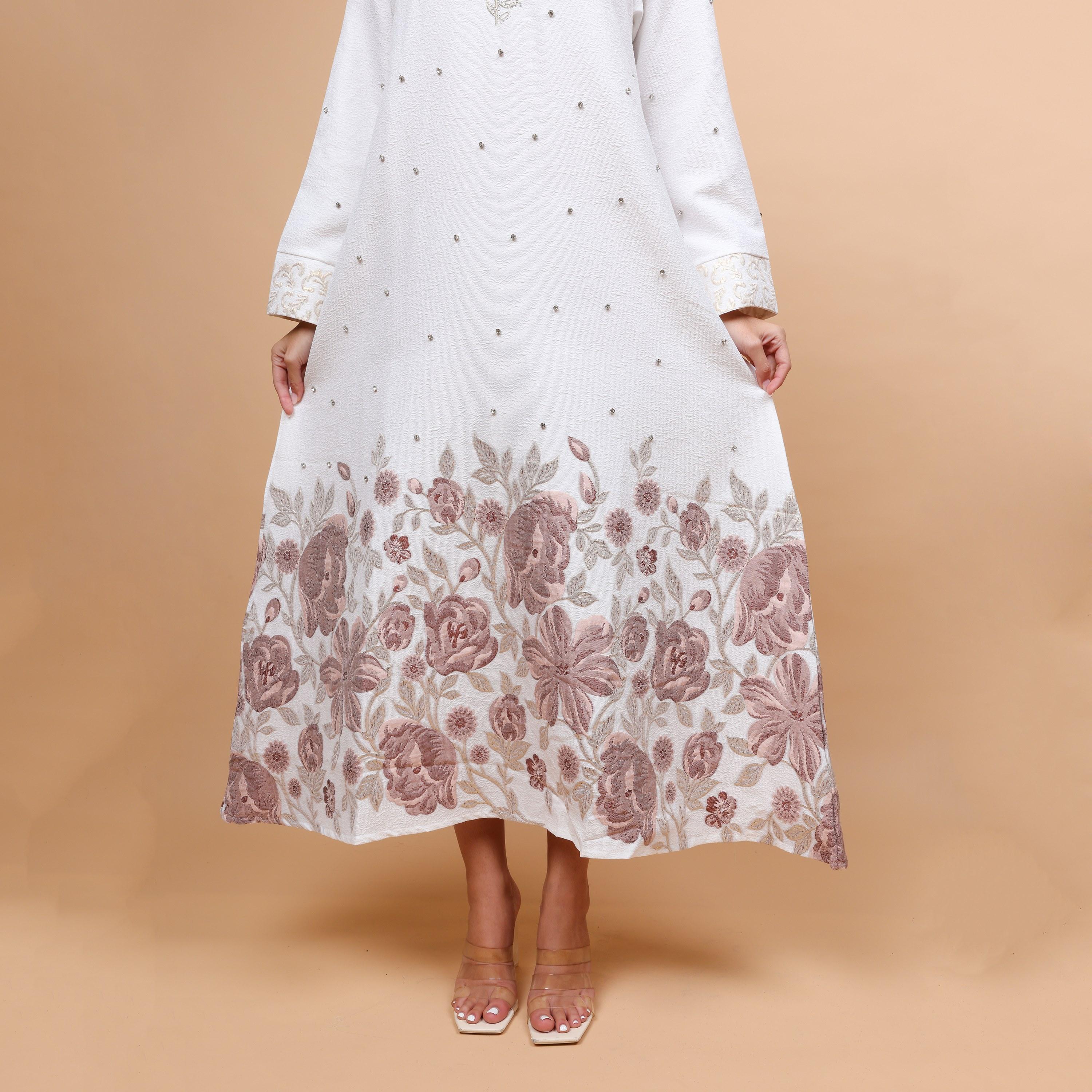 IKKXA Floral Embroidered Women's Evening Jalabiya-women-arabicclothing-jalabiyas-image-3