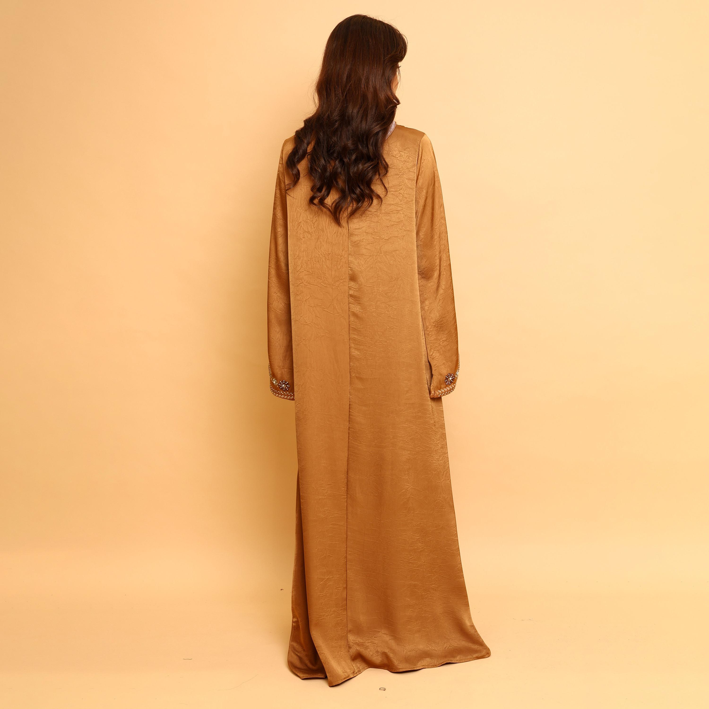 IKKXA Embroidered Yoke Wide Sleeves Women's Evening Flared Jalabiya-women-arabicclothing-jalabiyas-image-5