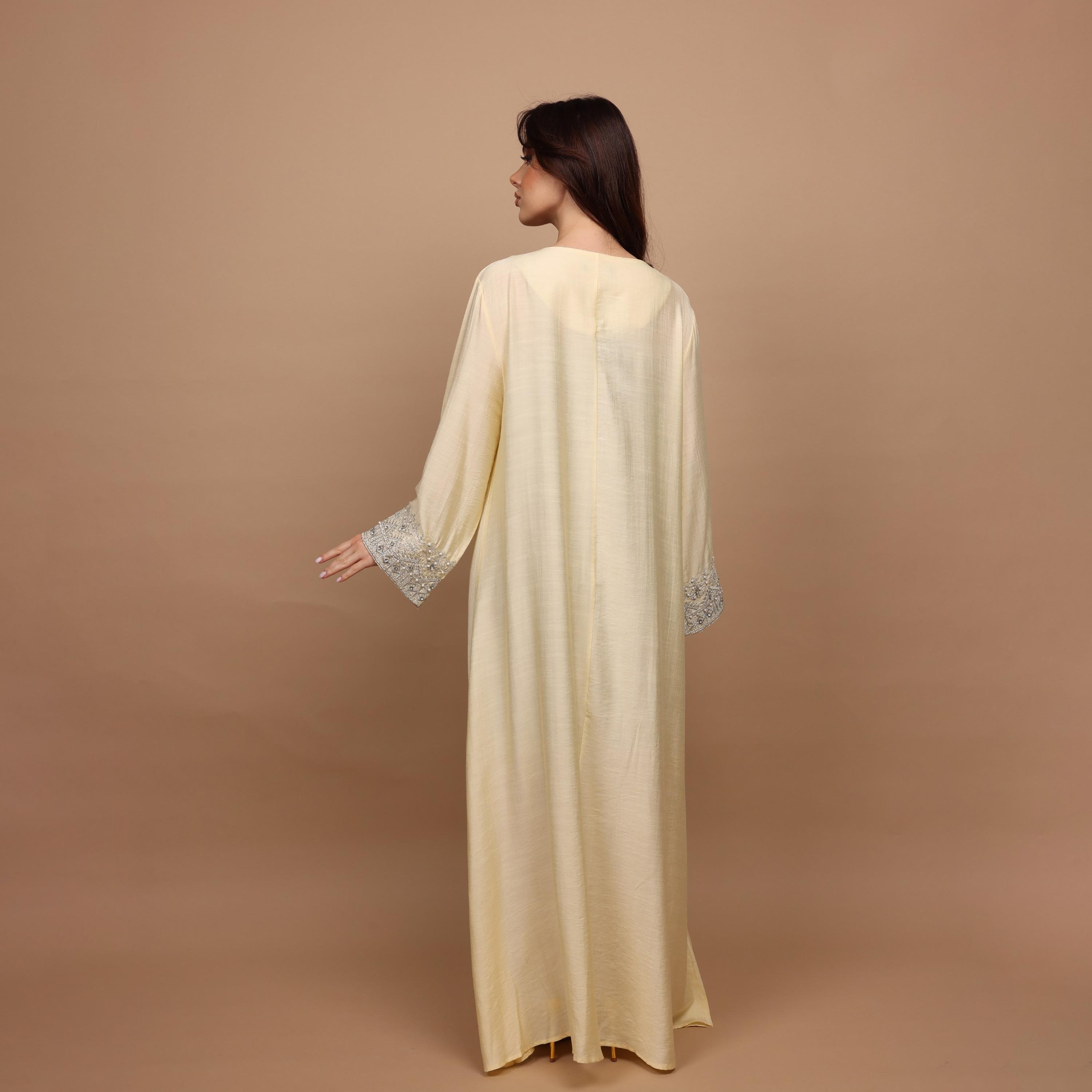 IKKXA Embroidered Yoke Women's Evening Flared Jalabiya-women-clothing-dresses-image-5