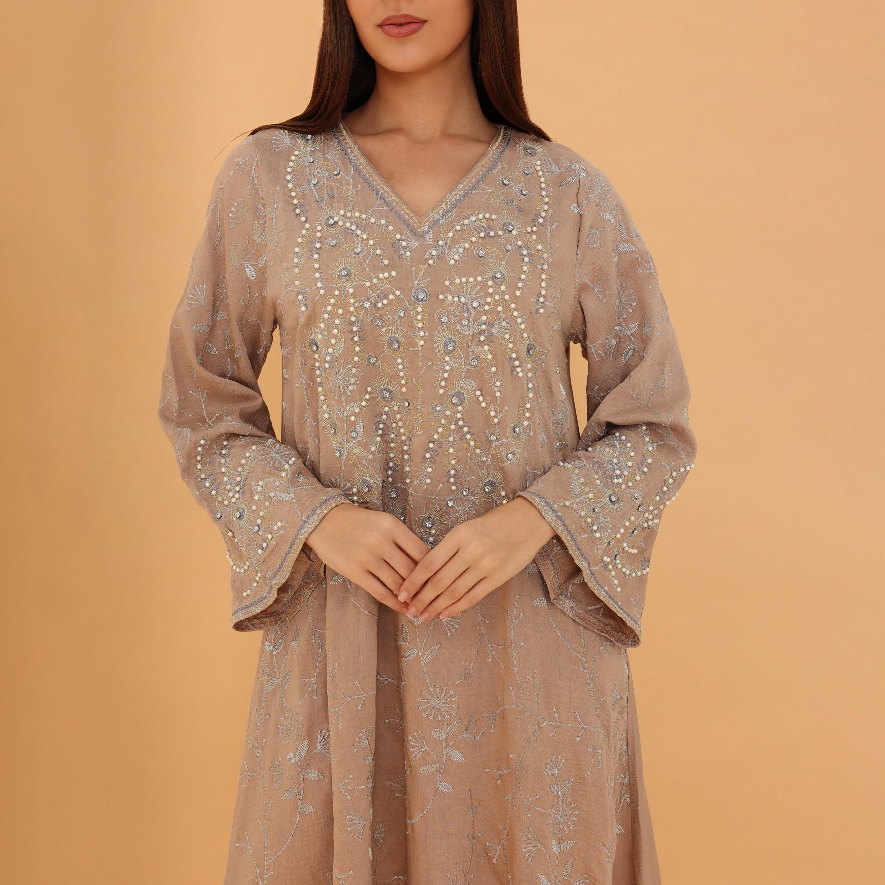 IKKXA Embroidered and Pearl Women's Jalabiya-women-clothing-dresses-image-19