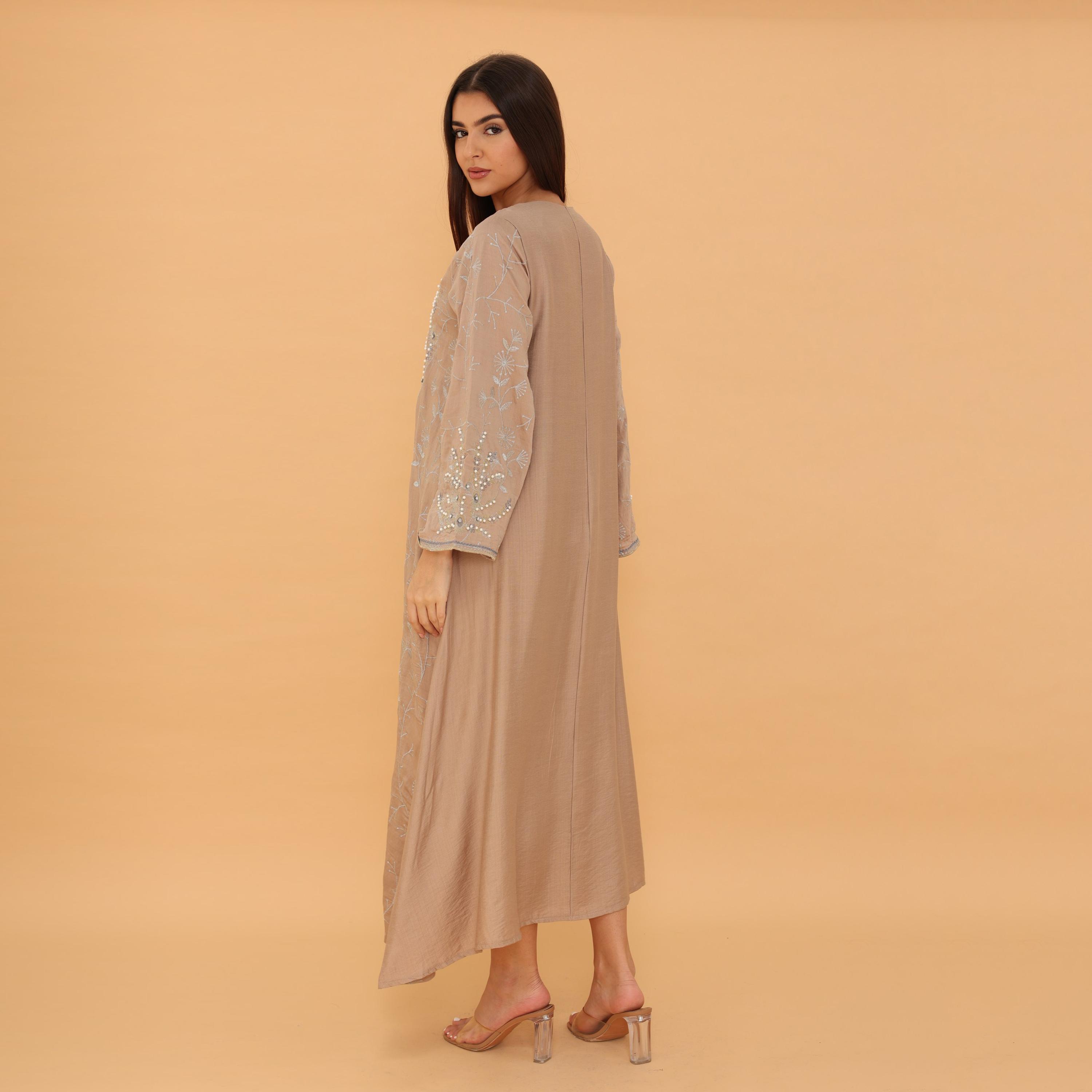 IKKXA Embroidered and Pearl Women's Jalabiya-women-clothing-dresses-image-22