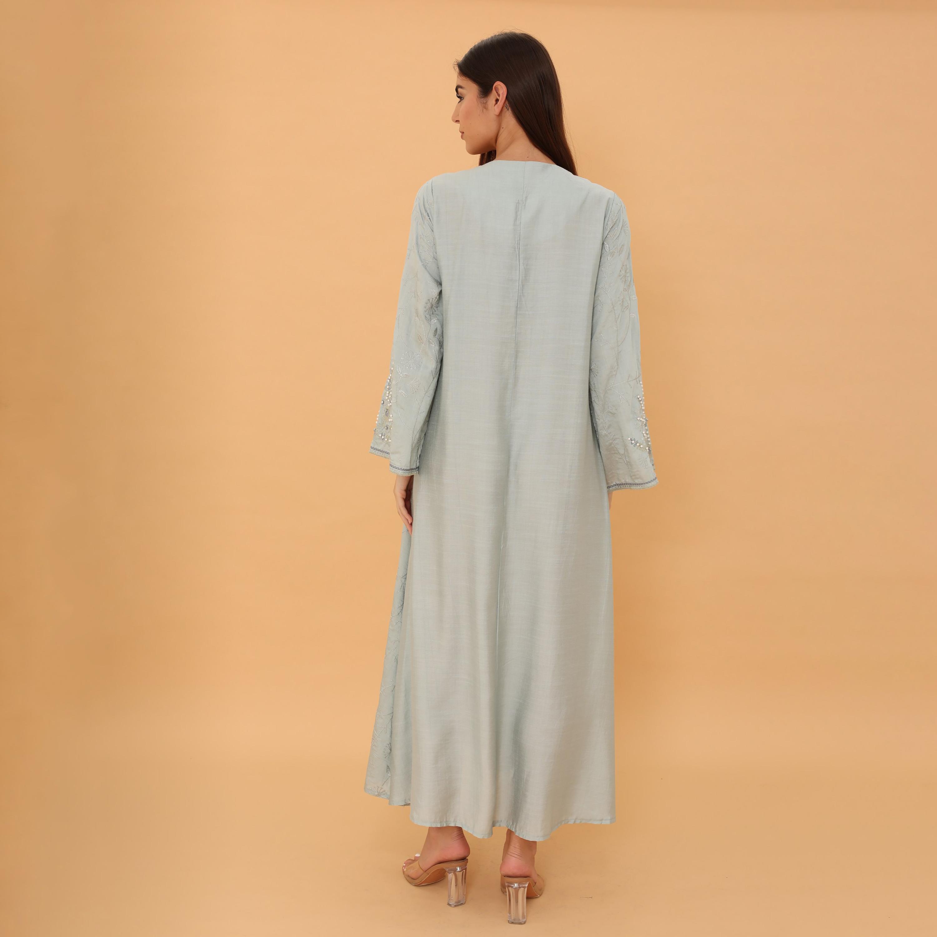 IKKXA Embroidered and Pearl Women's Jalabiya-women-clothing-dresses-image-27