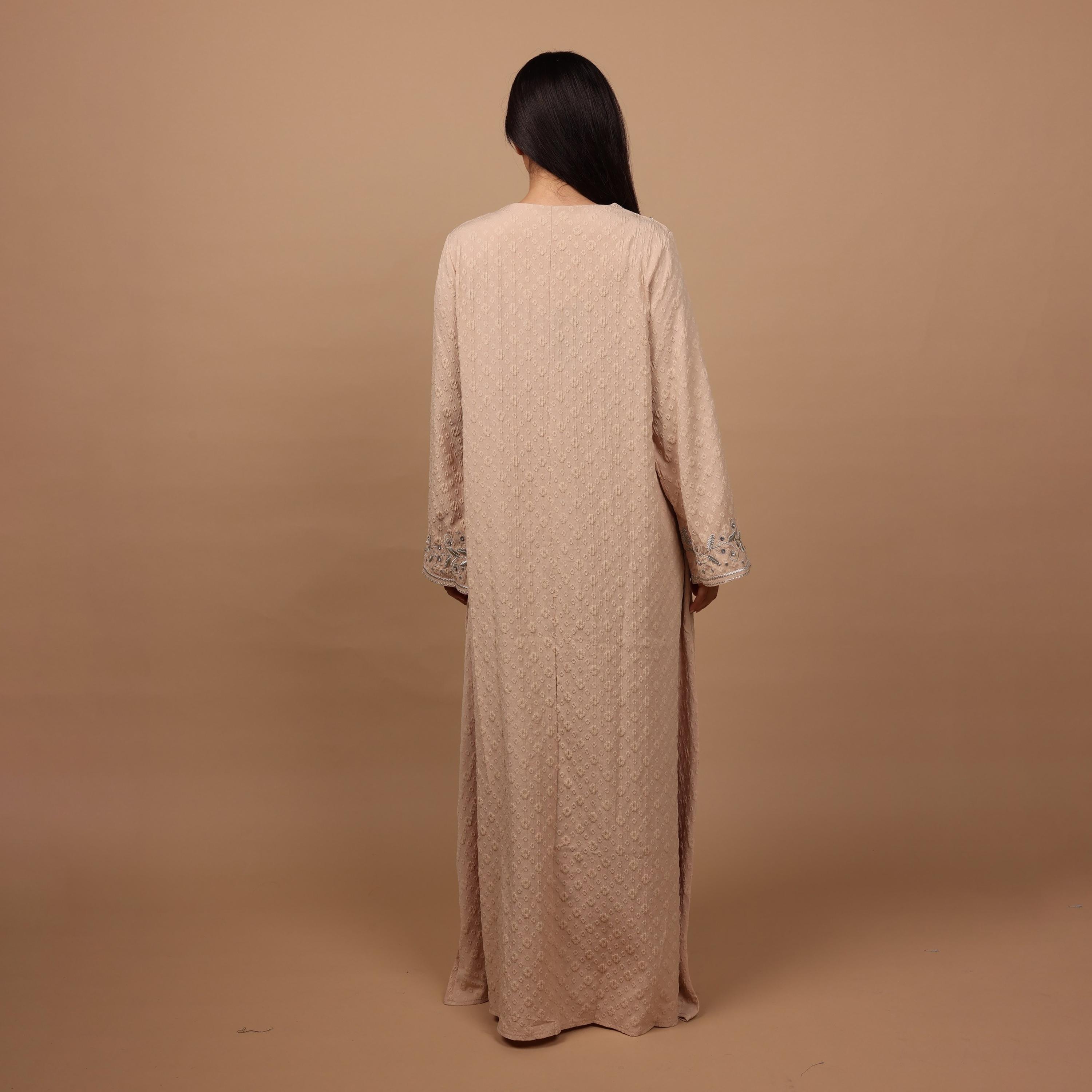 جلابية سهرة نسائية بأكمام واسعة (كلوش) وتطريز من إكسا-women-arabicclothing-jalabiyas-image-4