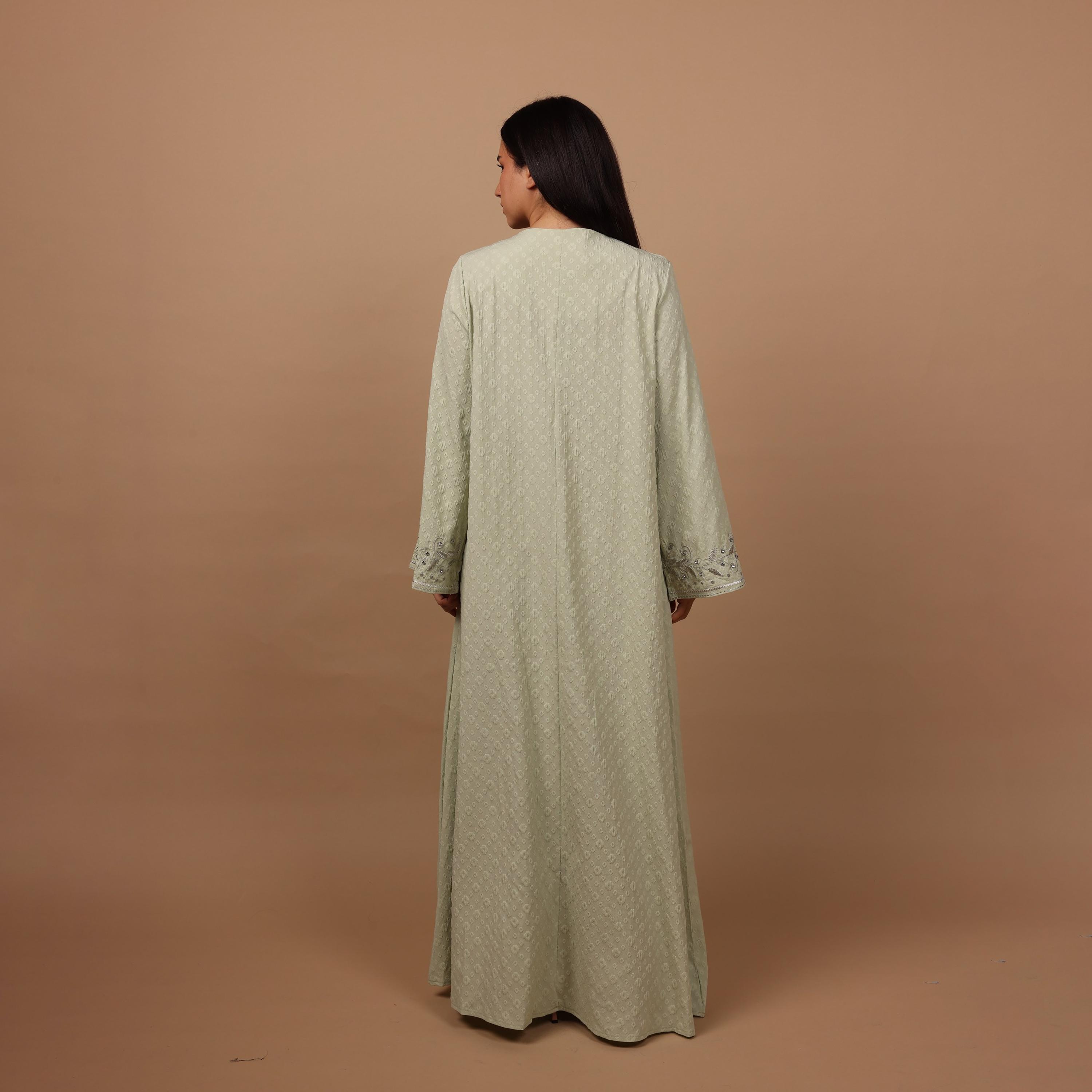 IKKXA Embroidered Flared Sleeves Women's Evening Jalabiya-women-arabicclothing-jalabiyas-image-4