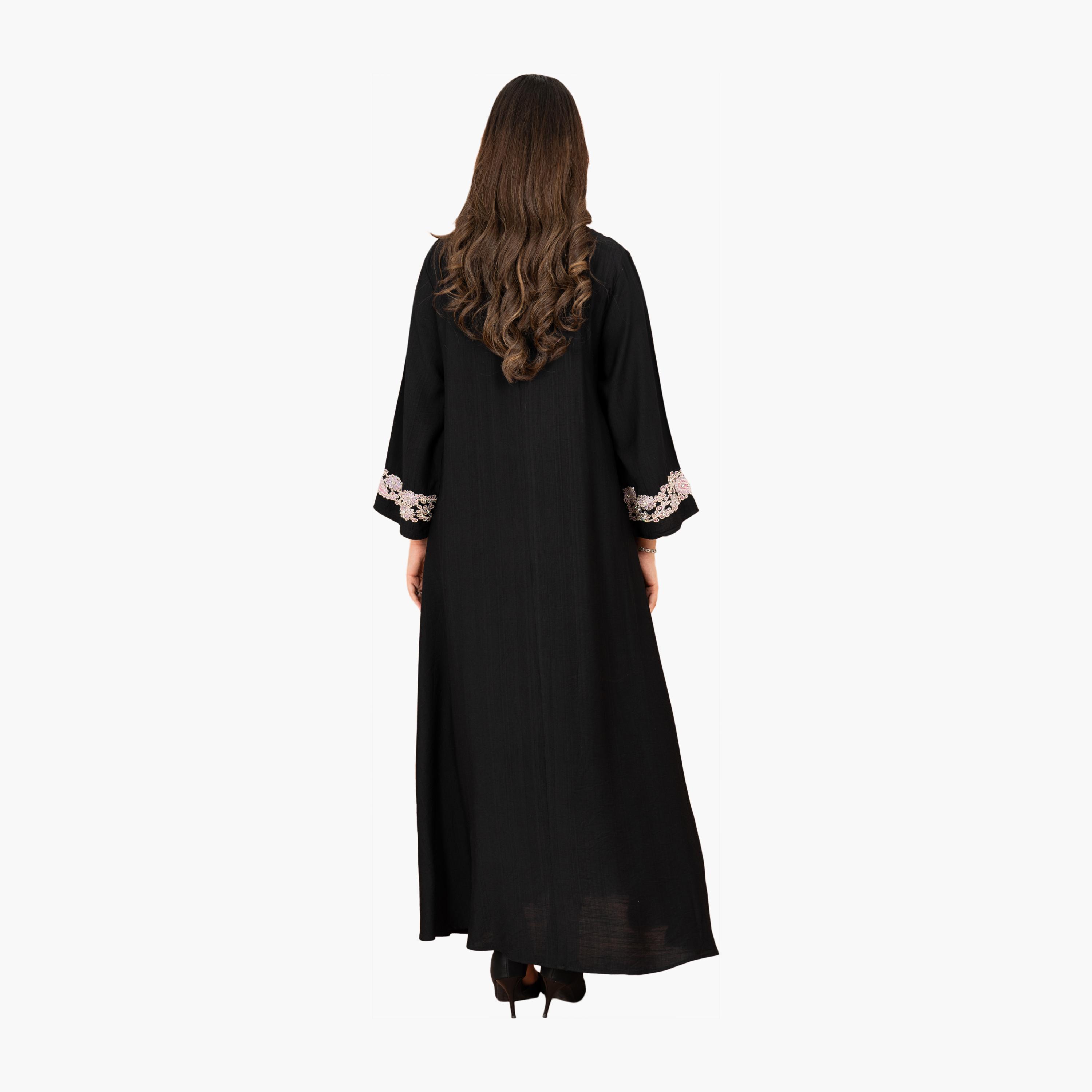 IKKXA Embroidered Yoke Women's Evening Jalabiya-women-arabicclothing-jalabiyas-image-4