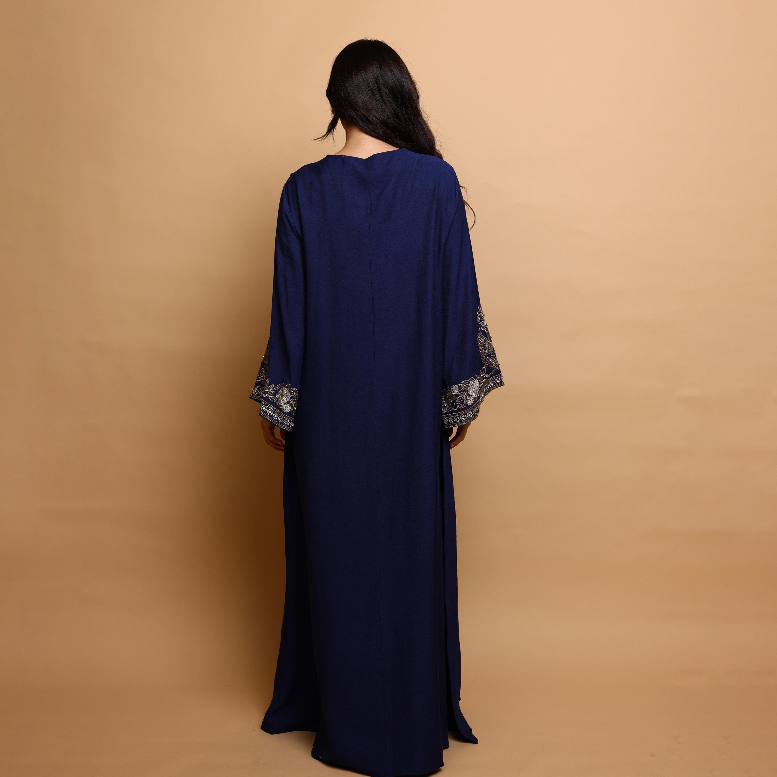 IKKXA Embroidered Yoke Wide Sleeves Women's Evening Jalabiya-women-arabicclothing-jalabiyas-image-5