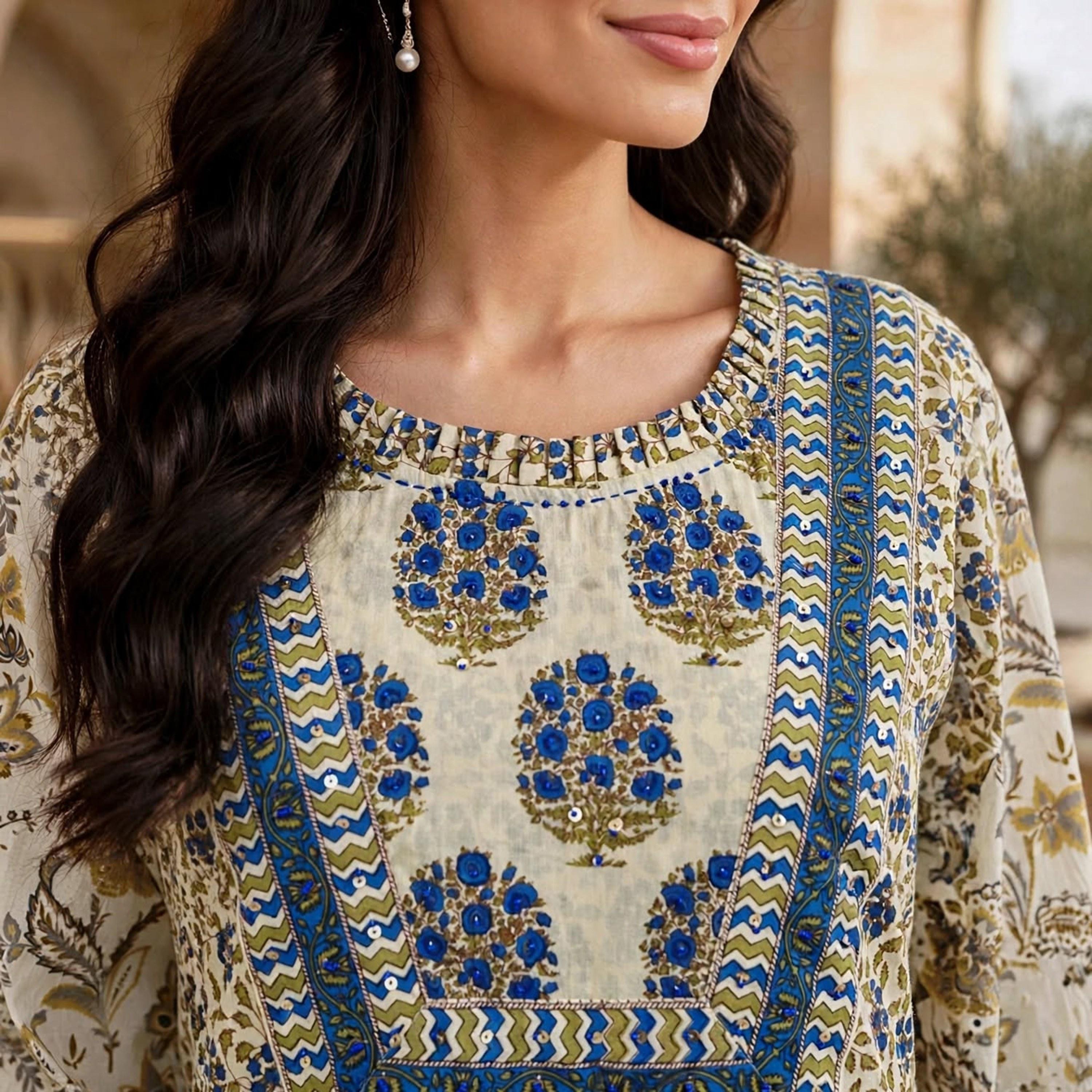 فستان حريمي بطبقات متدرجة بطبعة زهور من إيكسا-women-clothing-dresses-image-2