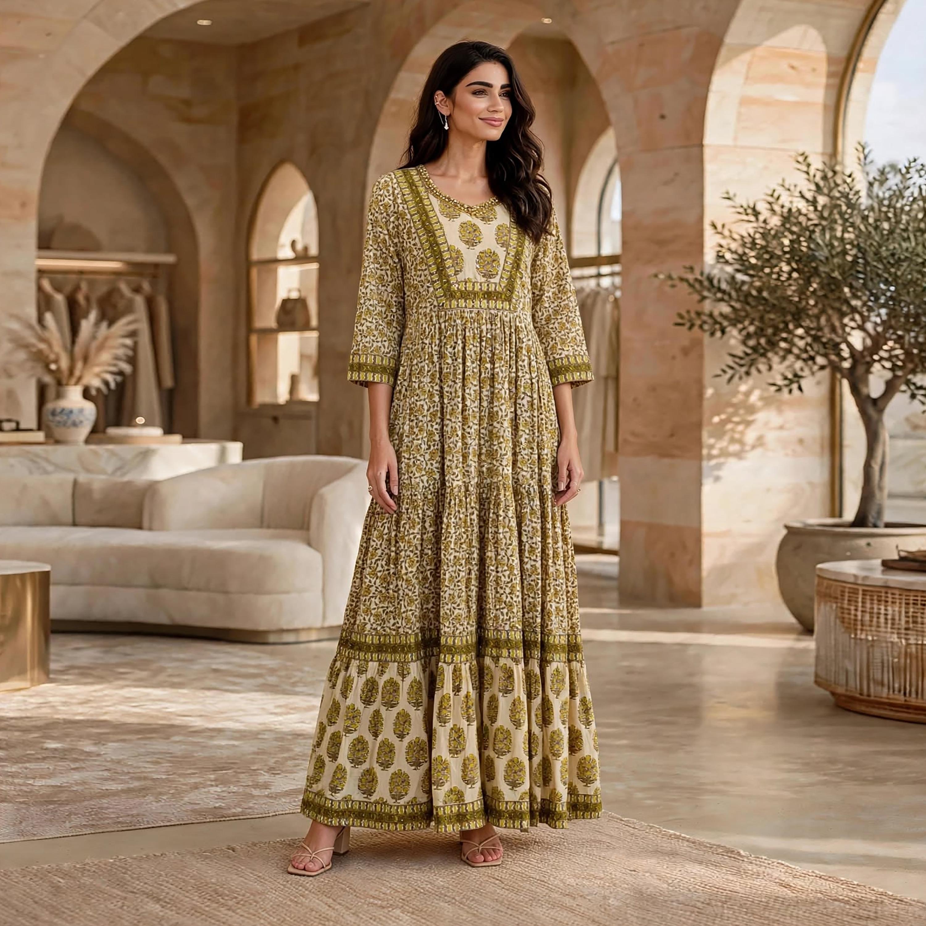 IKKXA Floral Print Women's Tiered Dress-women-clothing-dresses-image-6