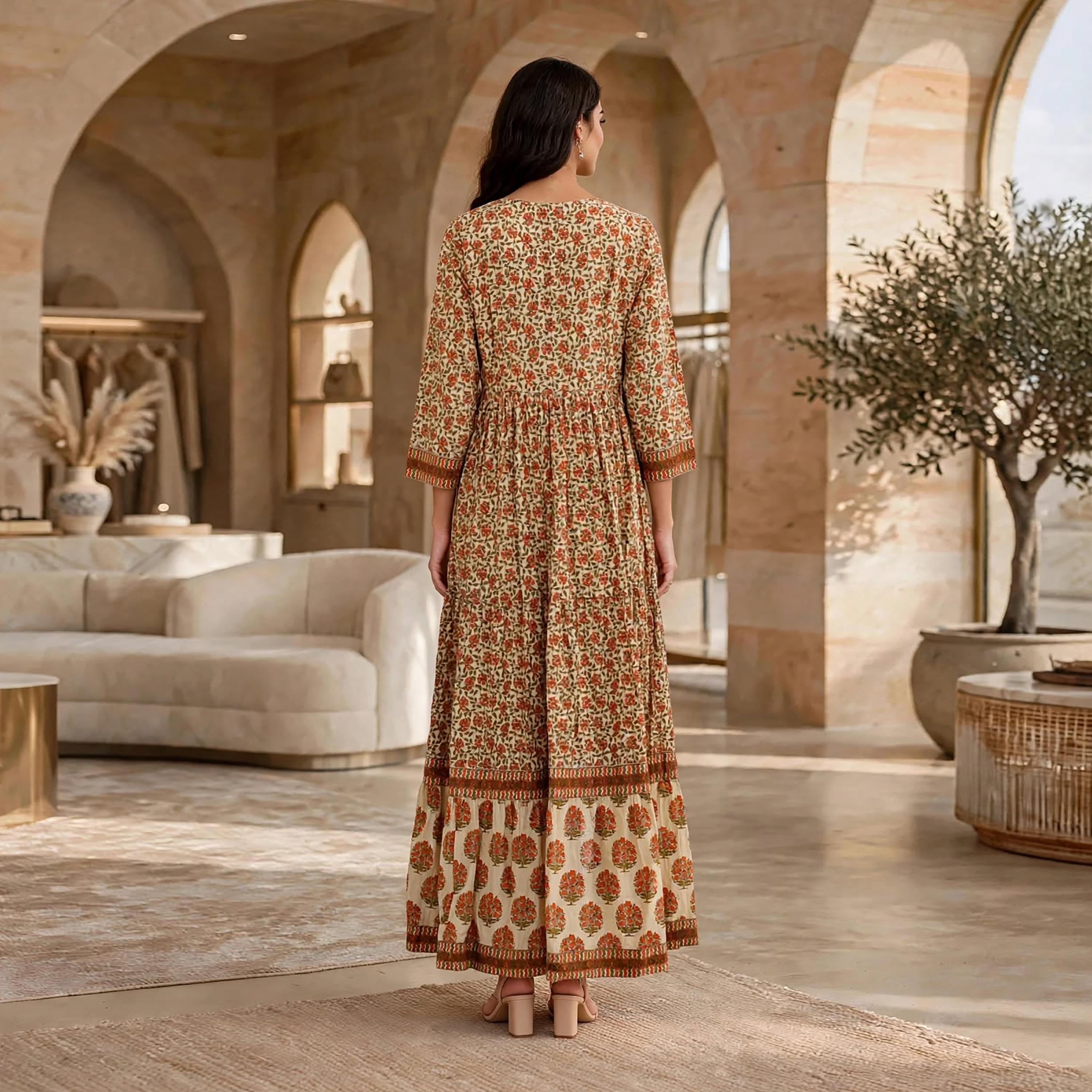 IKKXA Floral Print Women's Tiered Dress-women-clothing-dresses-image-15