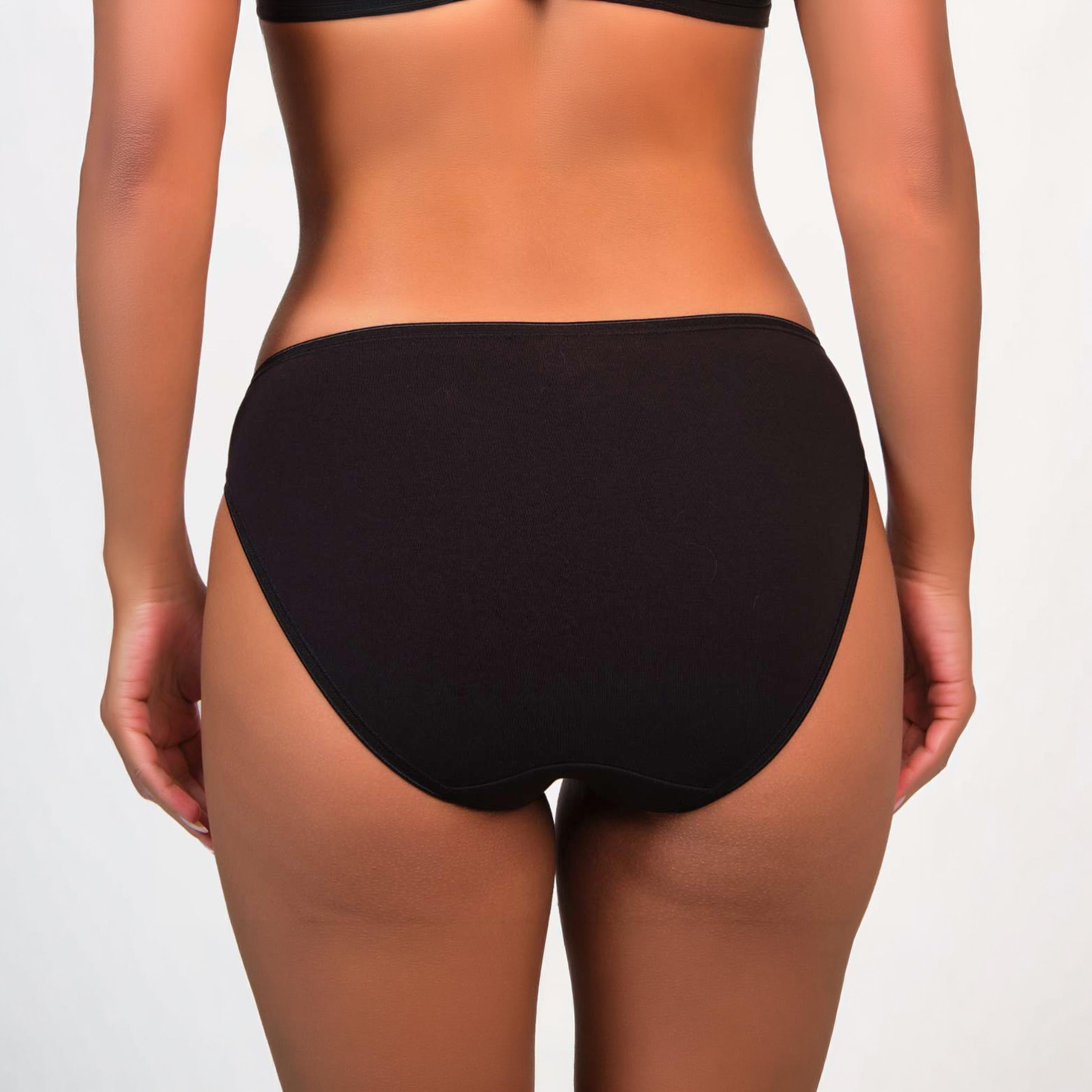 Isla & Evie Everyday Plain Medium Coverage Women's Bikini Panty-women-clothing-lingerie-panties-image-3