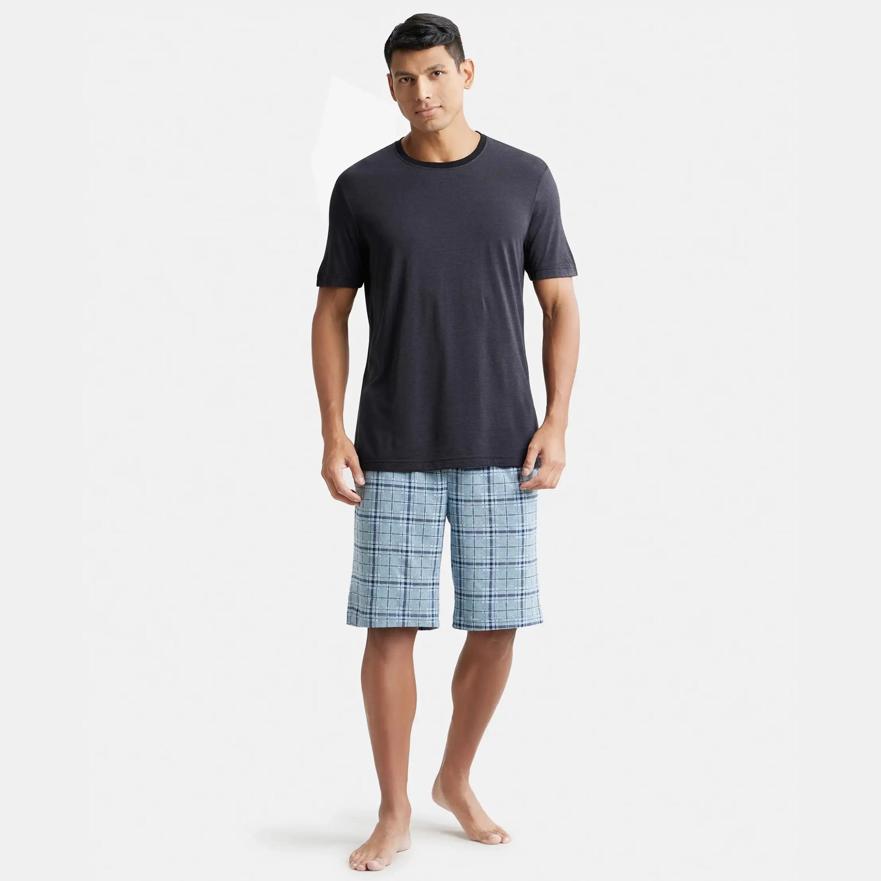Jockey Men's Regular Fit Pyjama Shorts-men-clothing-bottoms-shorts-image-3