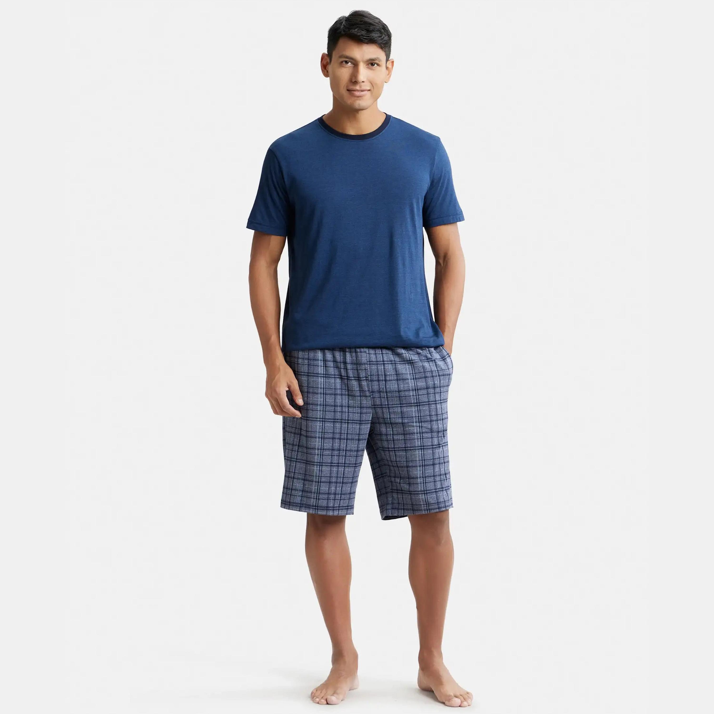 Jockey Men's Regular Fit Pyjama Shorts-men-clothing-bottoms-shorts-image-4