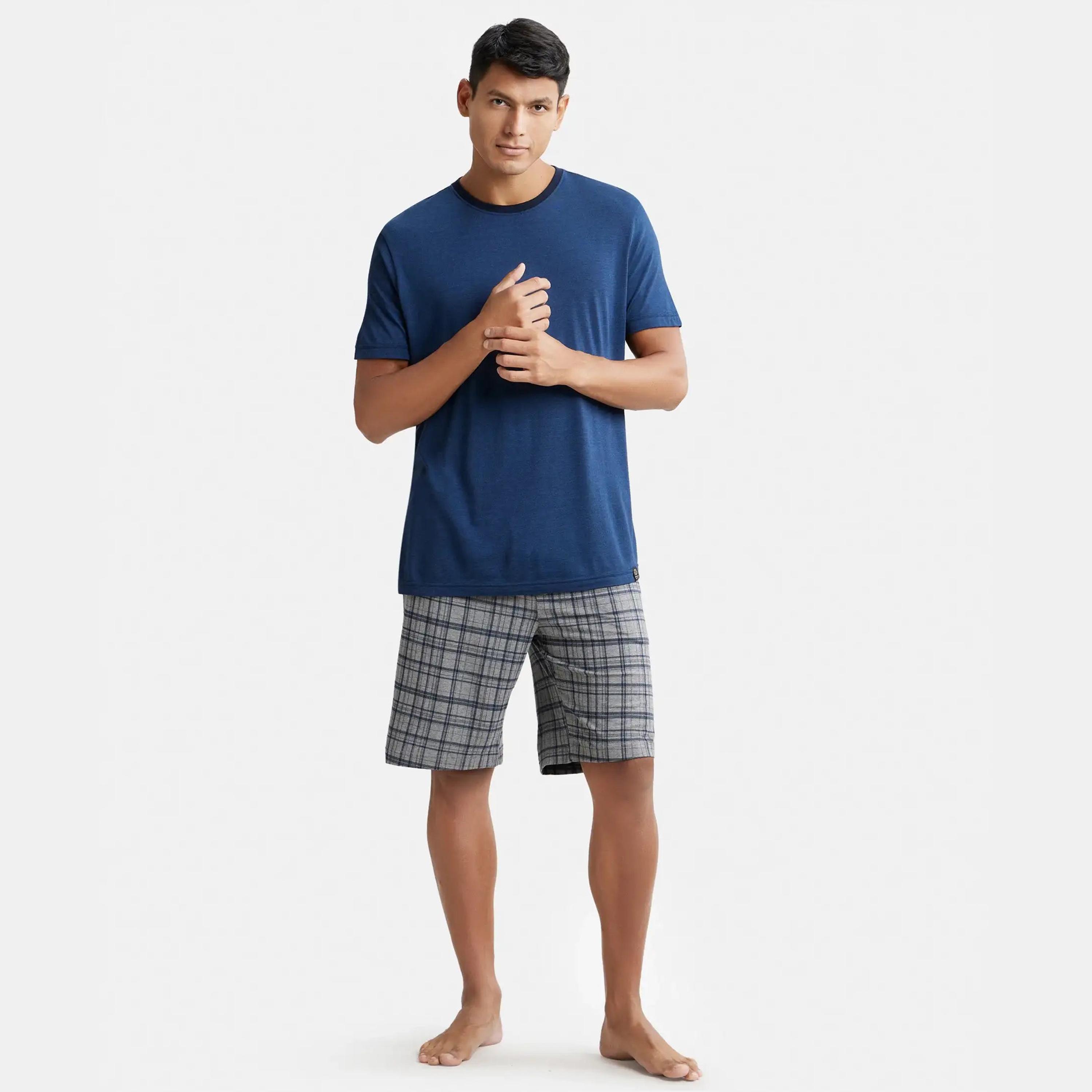 Jockey Men's Regular Fit Pyjama Shorts-men-clothing-bottoms-shorts-image-4