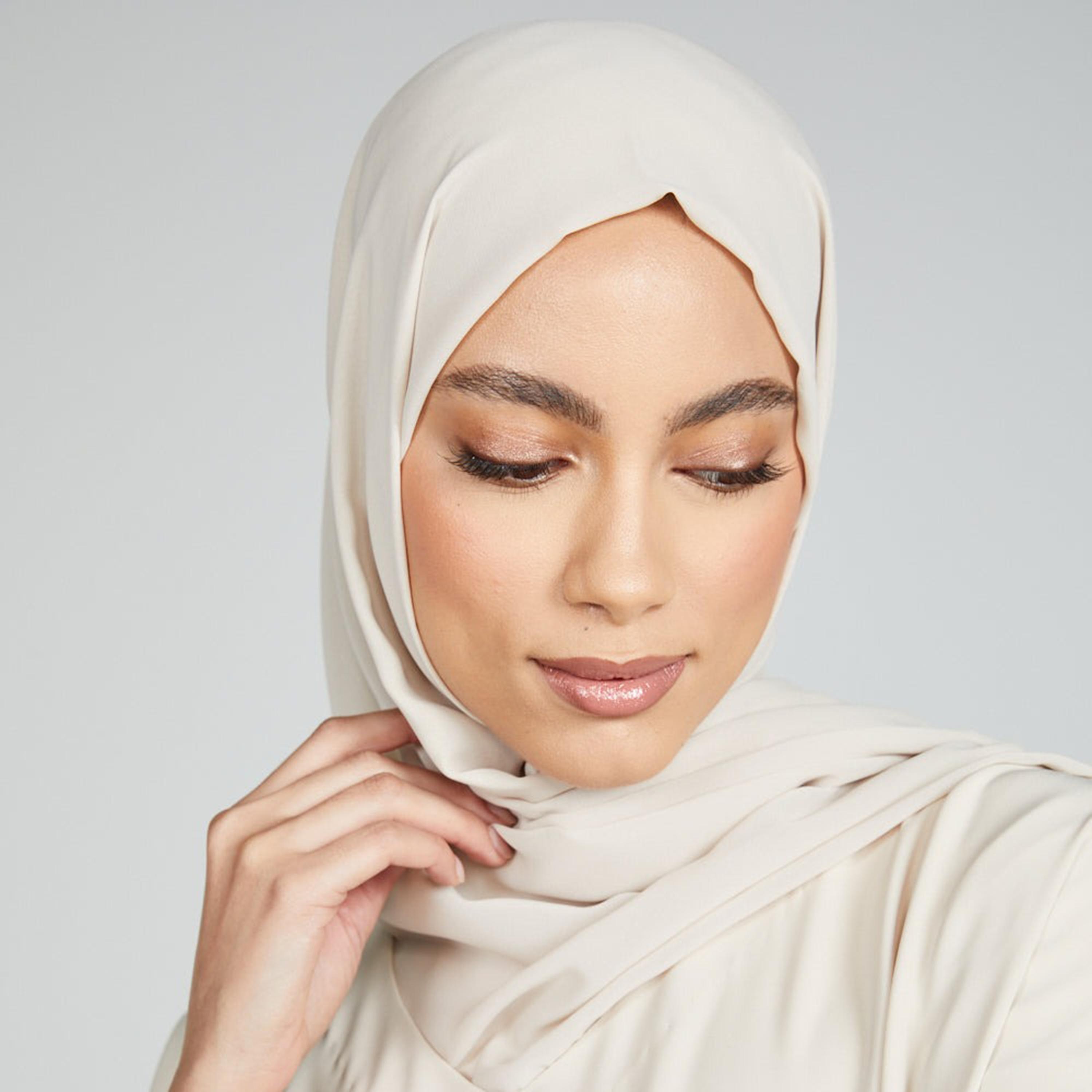 Nukhbaa Beige Nida Abaya Inner Dress-women-arabicclothing-abayainner-image-2