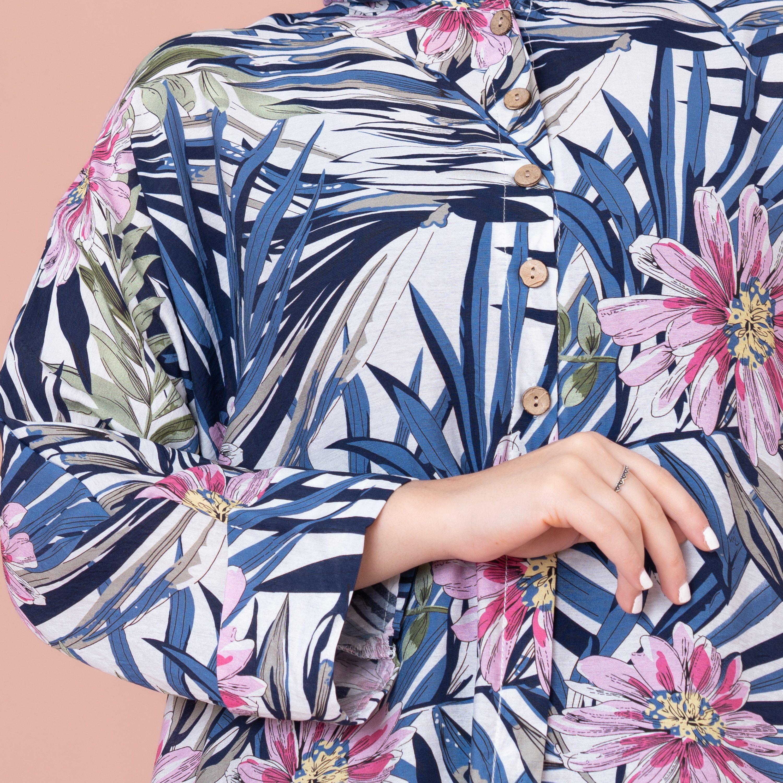 IKKXA Floral Printed Hooded Jalabiya-women-arabicclothing-jalabiyas-image-2