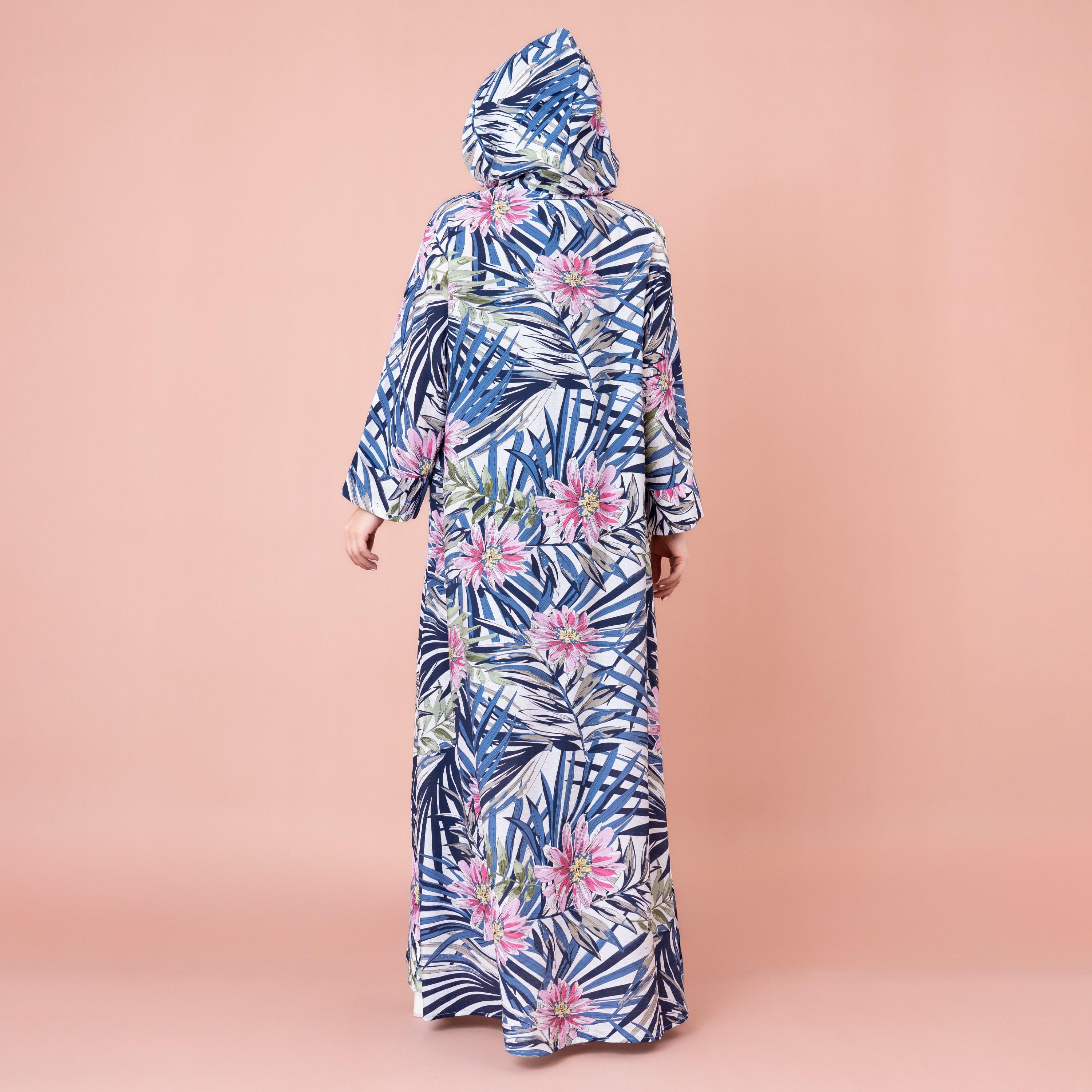 IKKXA Floral Printed Hooded Jalabiya-women-arabicclothing-jalabiyas-image-4
