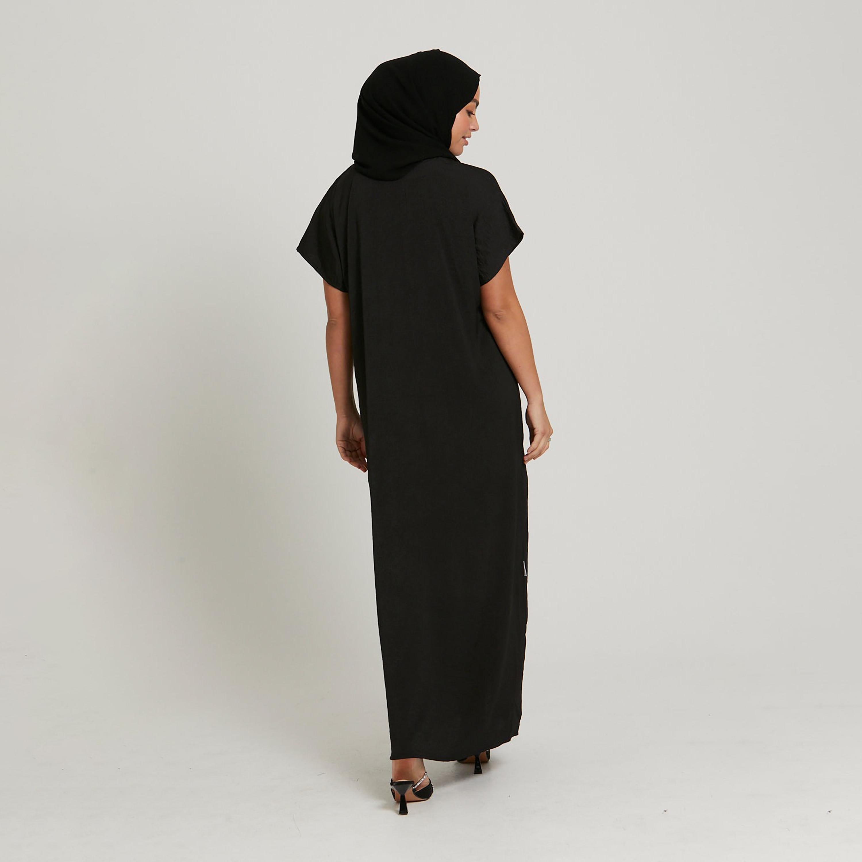 Nukhbaa Black Nida Abaya Inner Dress-women-arabicclothing-abayainner-image-4