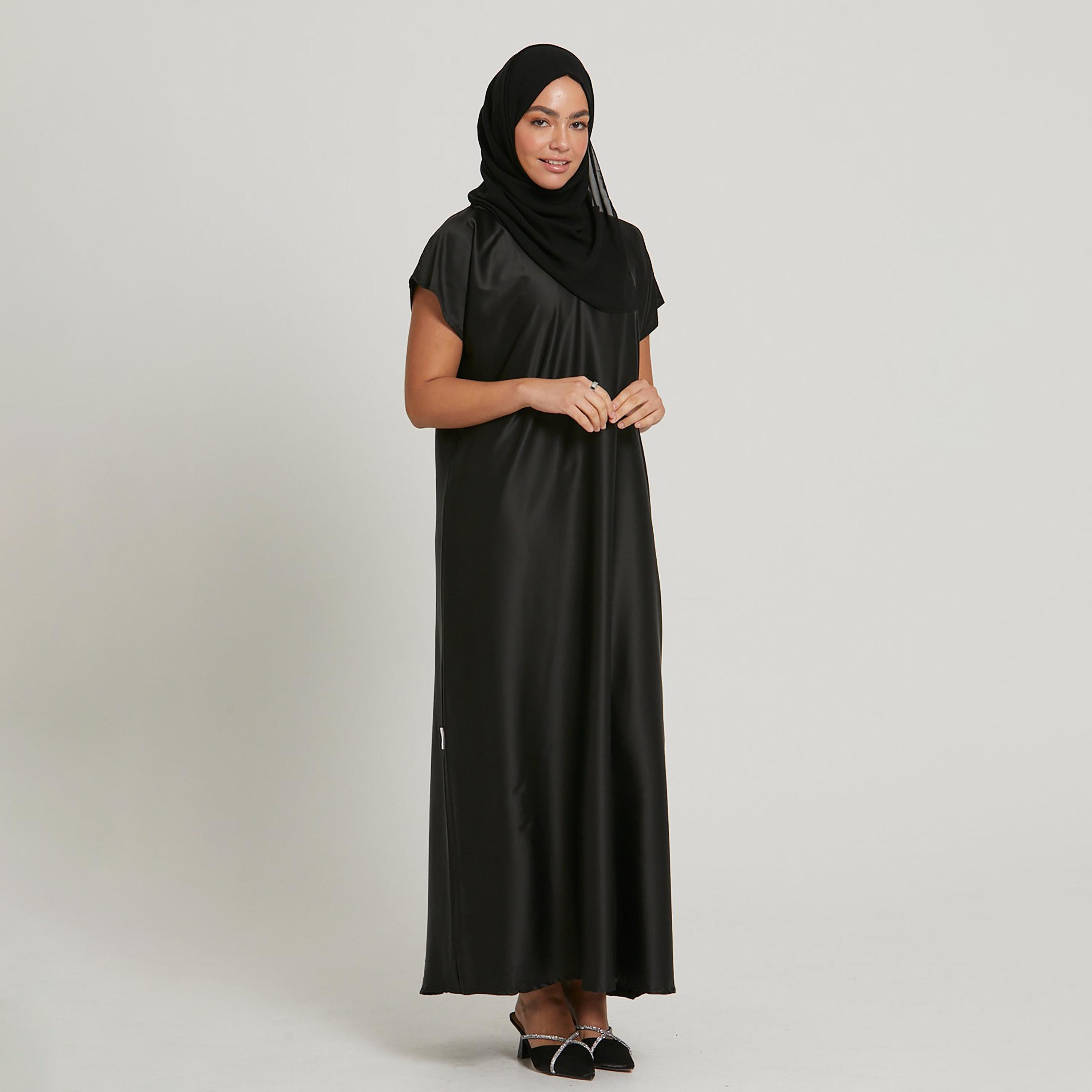 Nukhbaa Black Nida Abaya Inner Dress-women-arabicclothing-abayainner-image-3