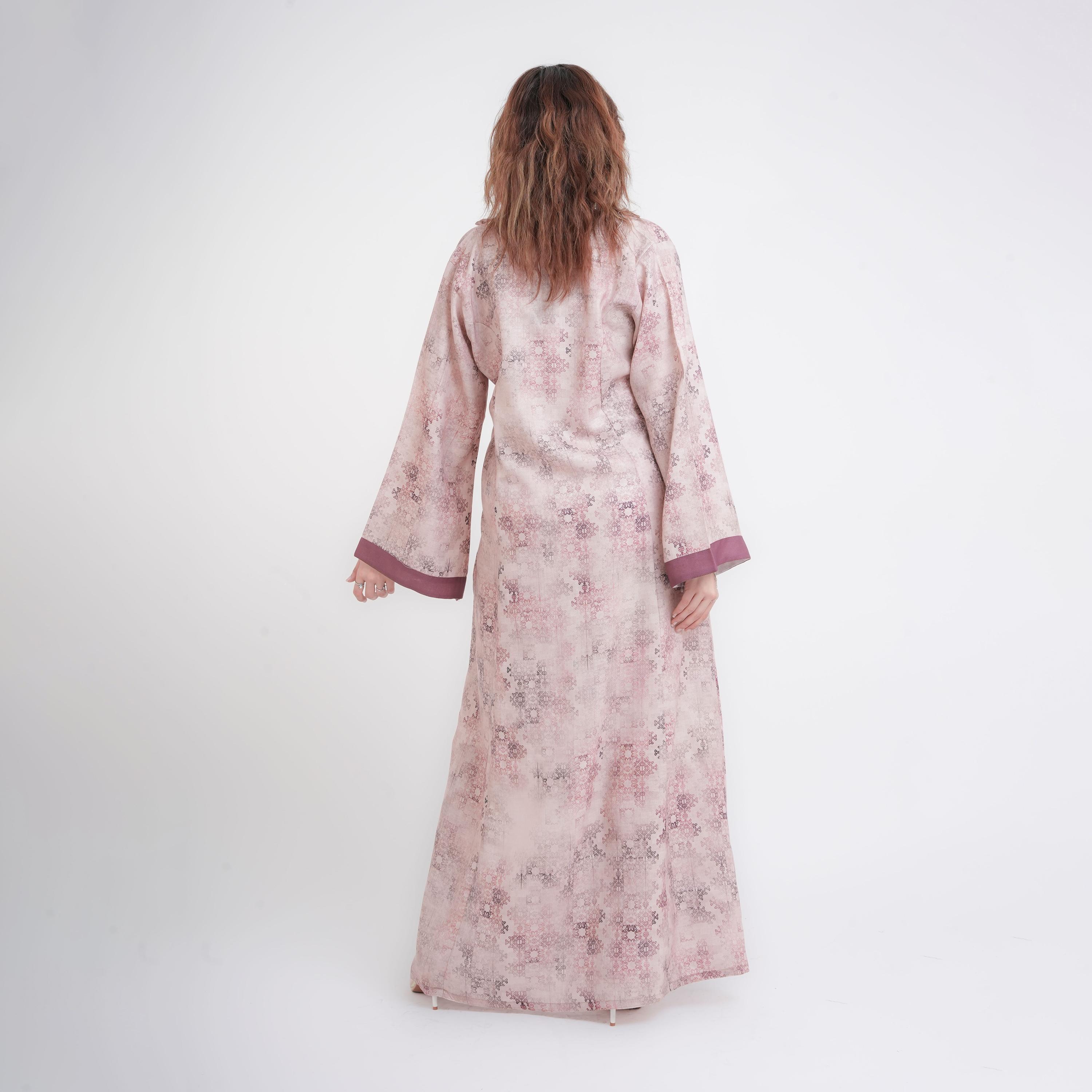 جلابية نسائية بأكمام واسعة وطبعة هندسية من إككسا-women-arabicclothing-jalabiyas-image-8
