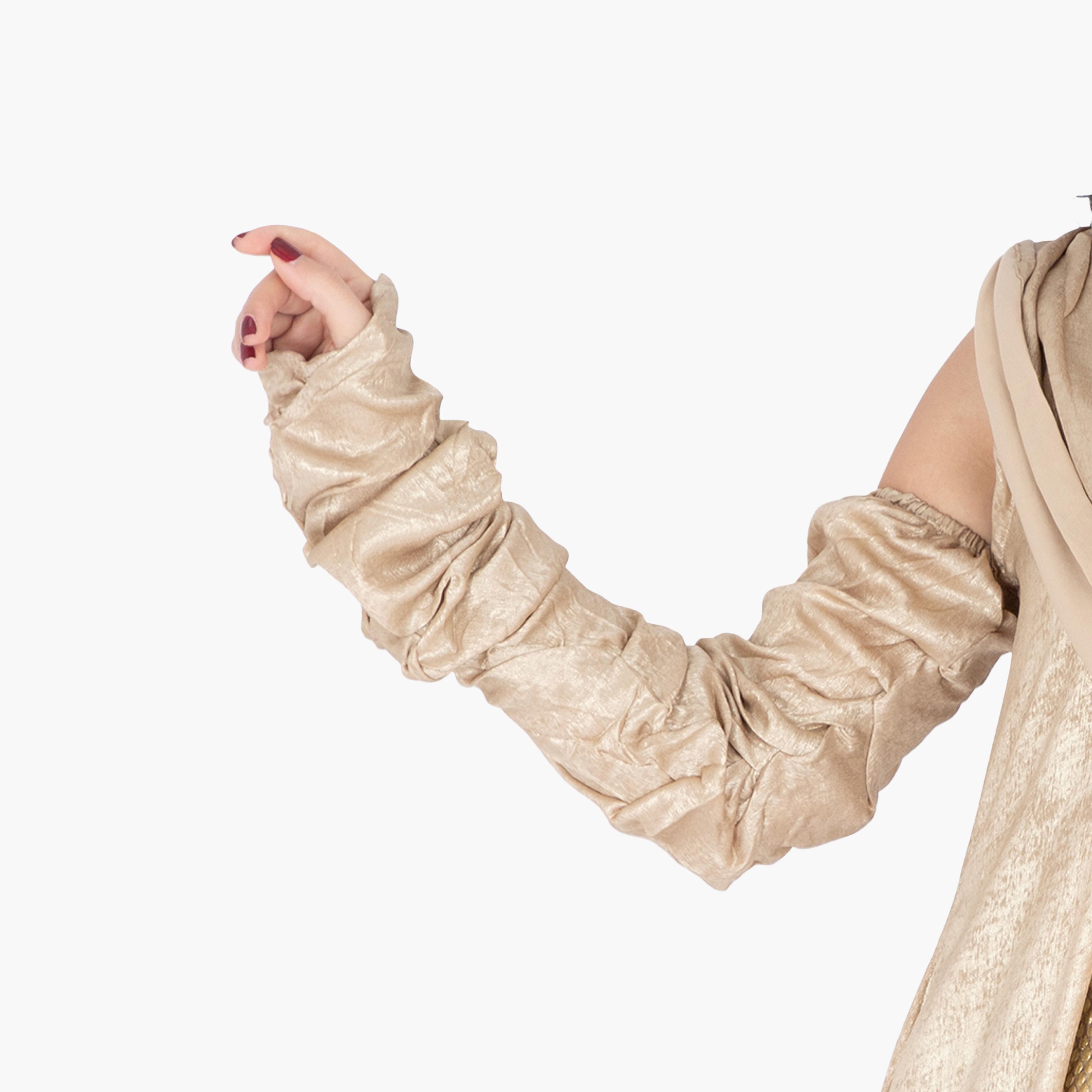 جلابية سهرة نسائية مكشوفة الكتفين من منقطة بأكمام قصيرة من إككسا-women-arabicclothing-jalabiyas-image-6