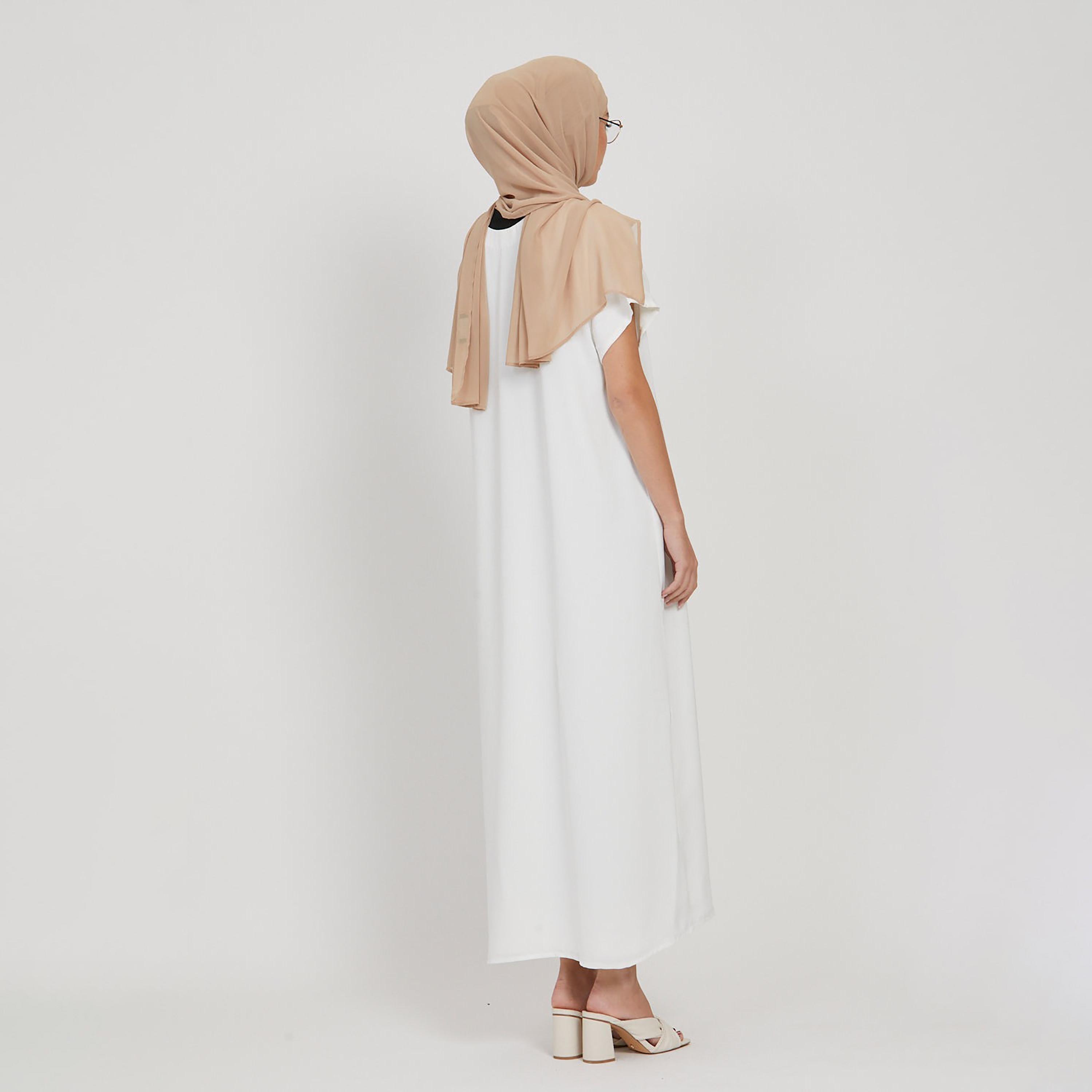 Nukhbaa White Nida Abaya Inner Dress-women-arabicclothing-abayainner-image-4