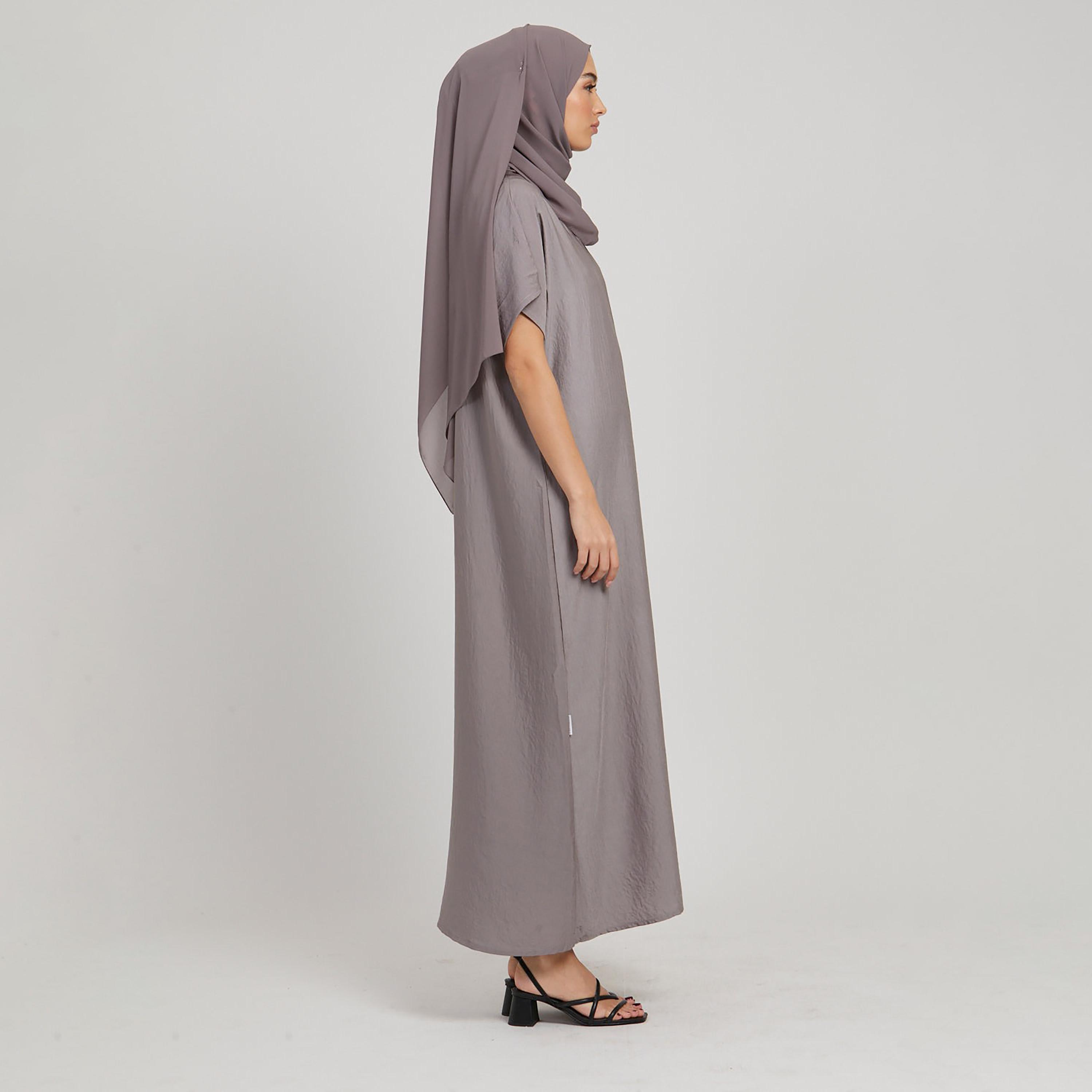 Nukhbaa Grey Nida Abaya Inner Dress-women-arabicclothing-abayainner-image-3