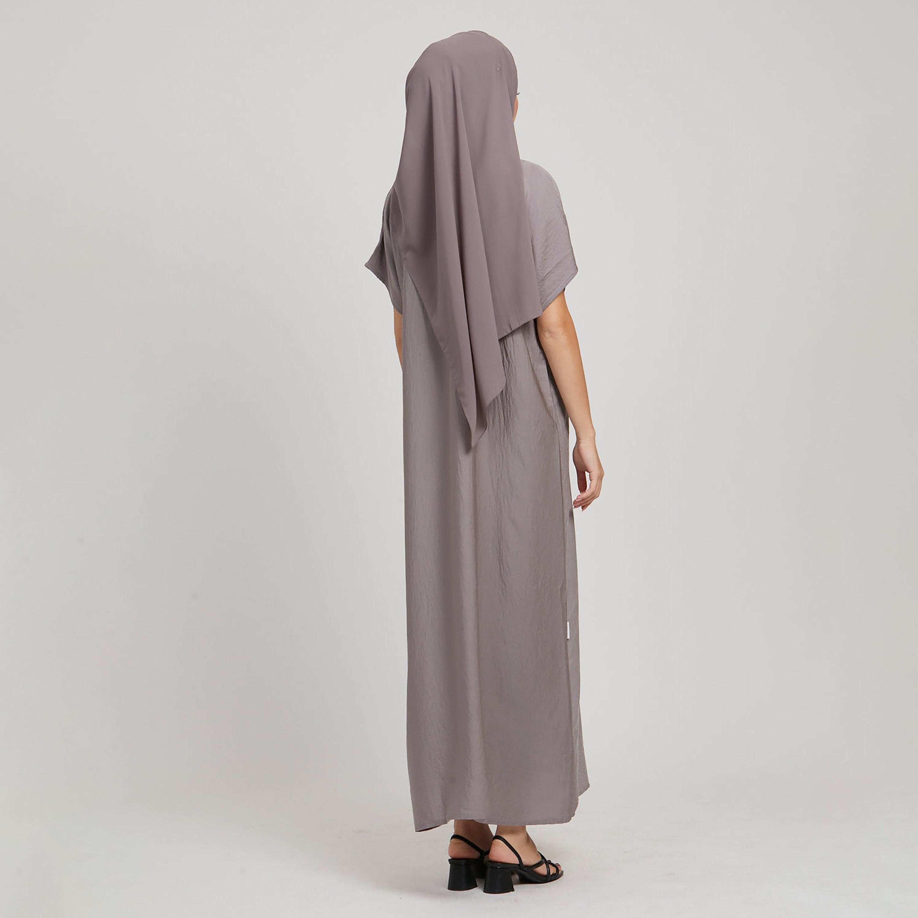 Nukhbaa Grey Nida Abaya Inner Dress-women-arabicclothing-abayainner-image-4