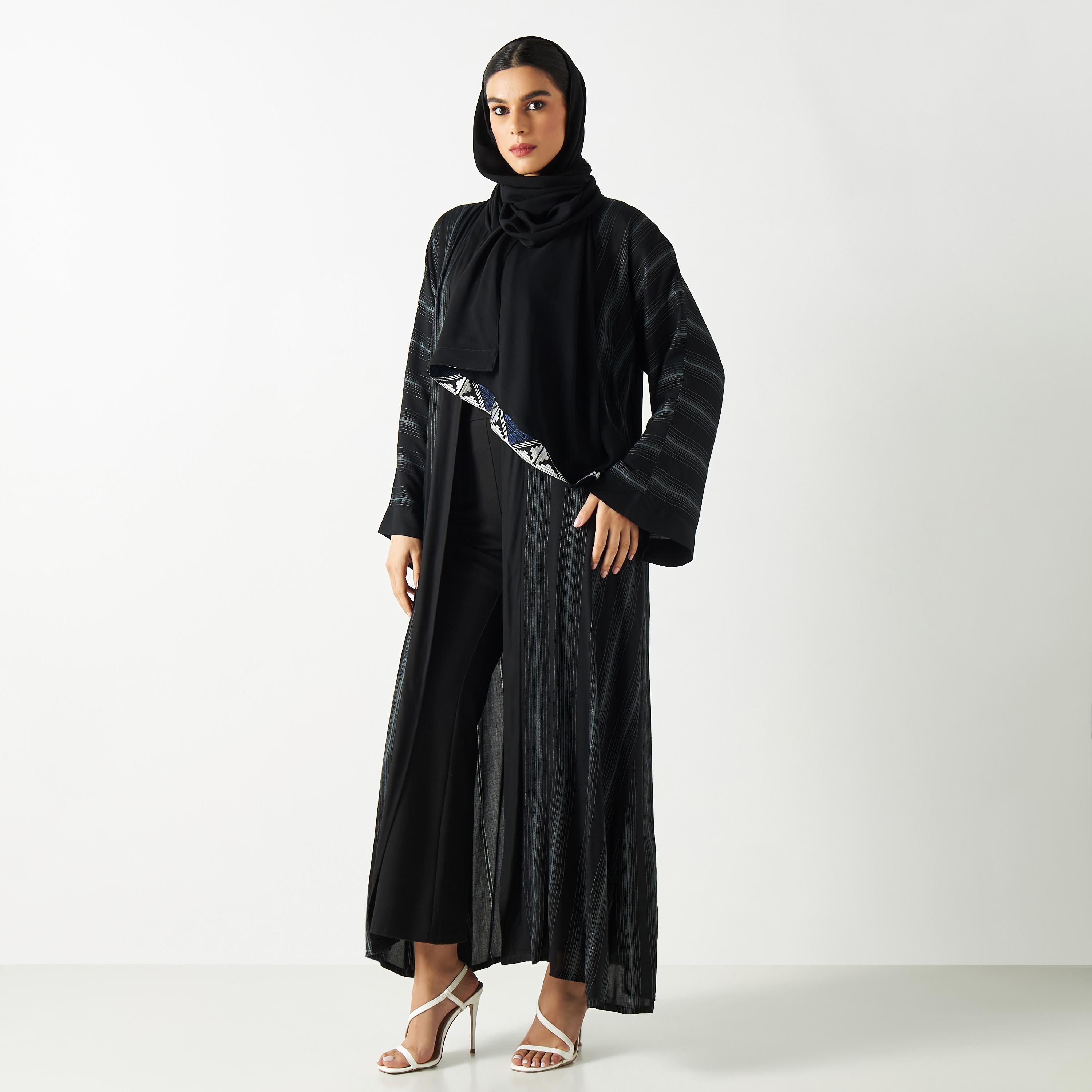 Printed Abaya with Hijab-women-arabicclothing-abayas-image-1