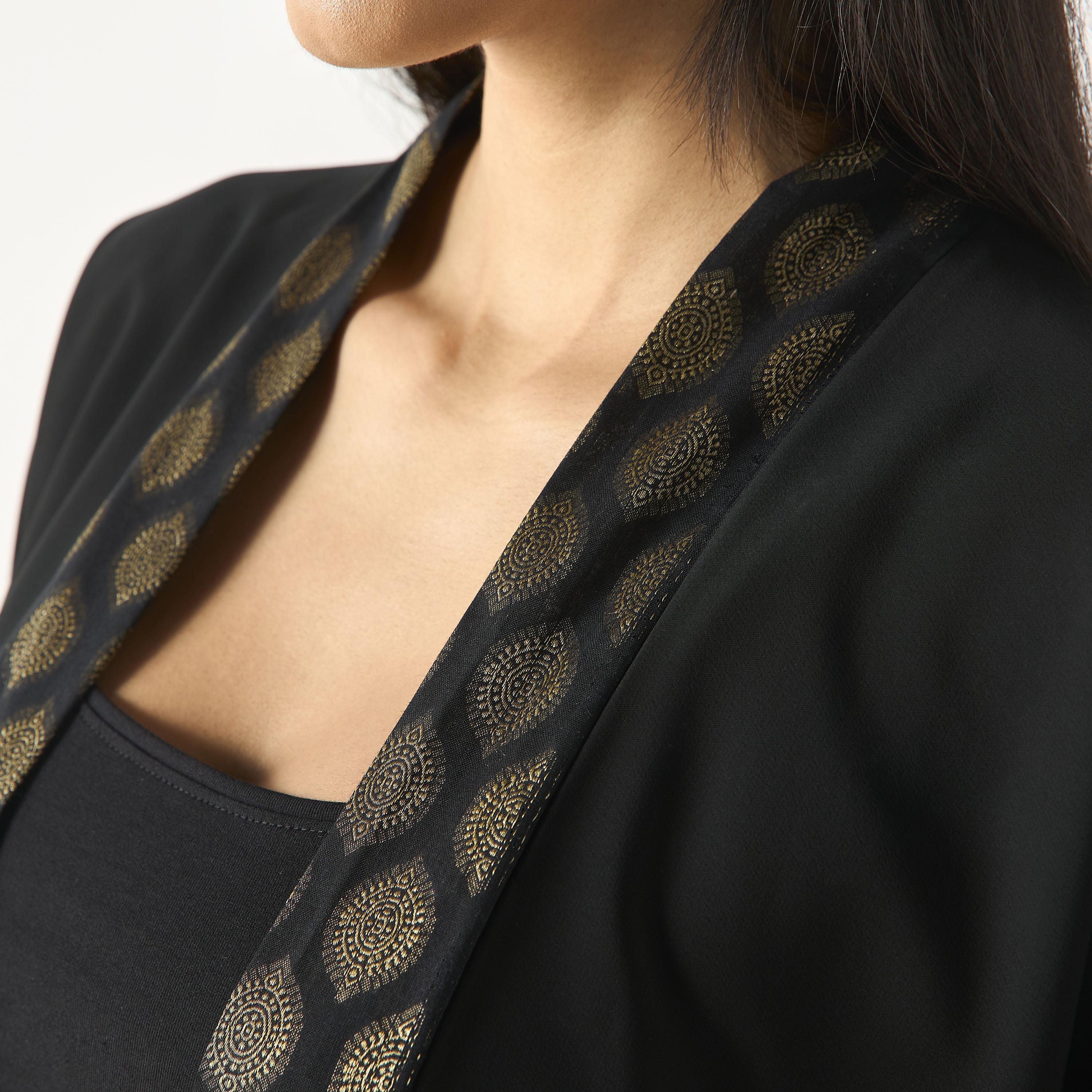 Hadiyath Al Madinah Printed Open Front Abaya-women-arabicclothing-abayas-image-6