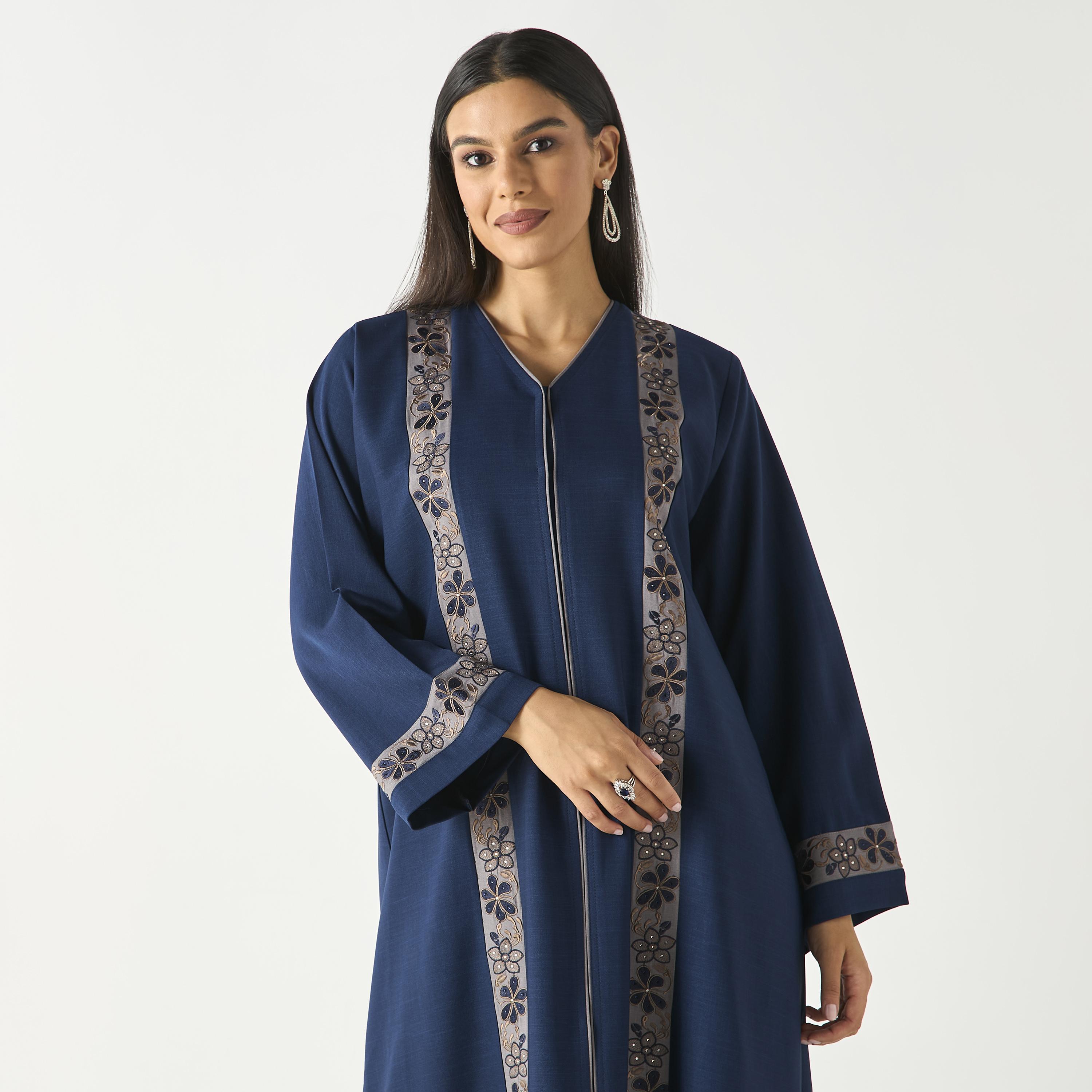 Hadiyath Al Madinah Embroidered Abaya-women-arabicclothing-abayas-image-2