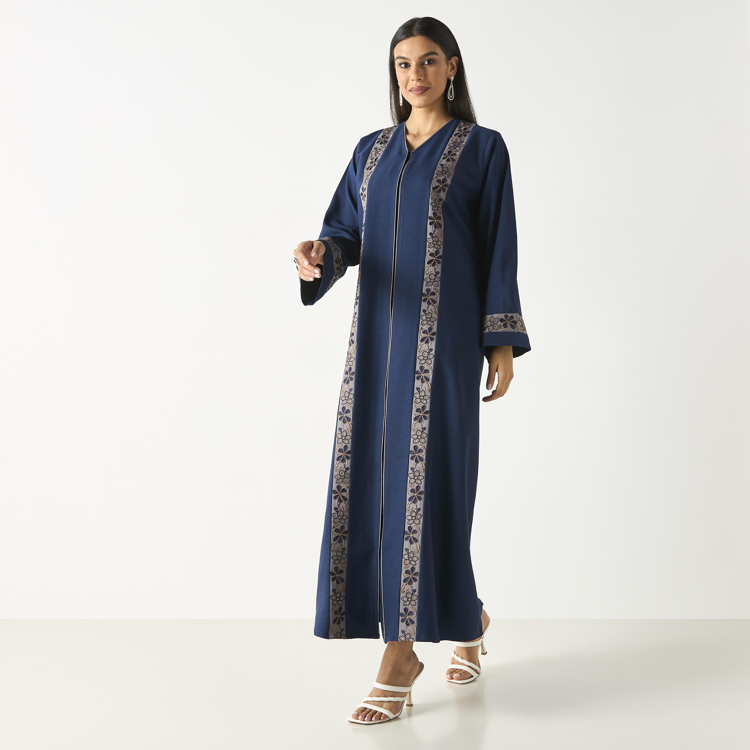 Hadiyath Al Madinah Embroidered Abaya-women-arabicclothing-abayas-image-4