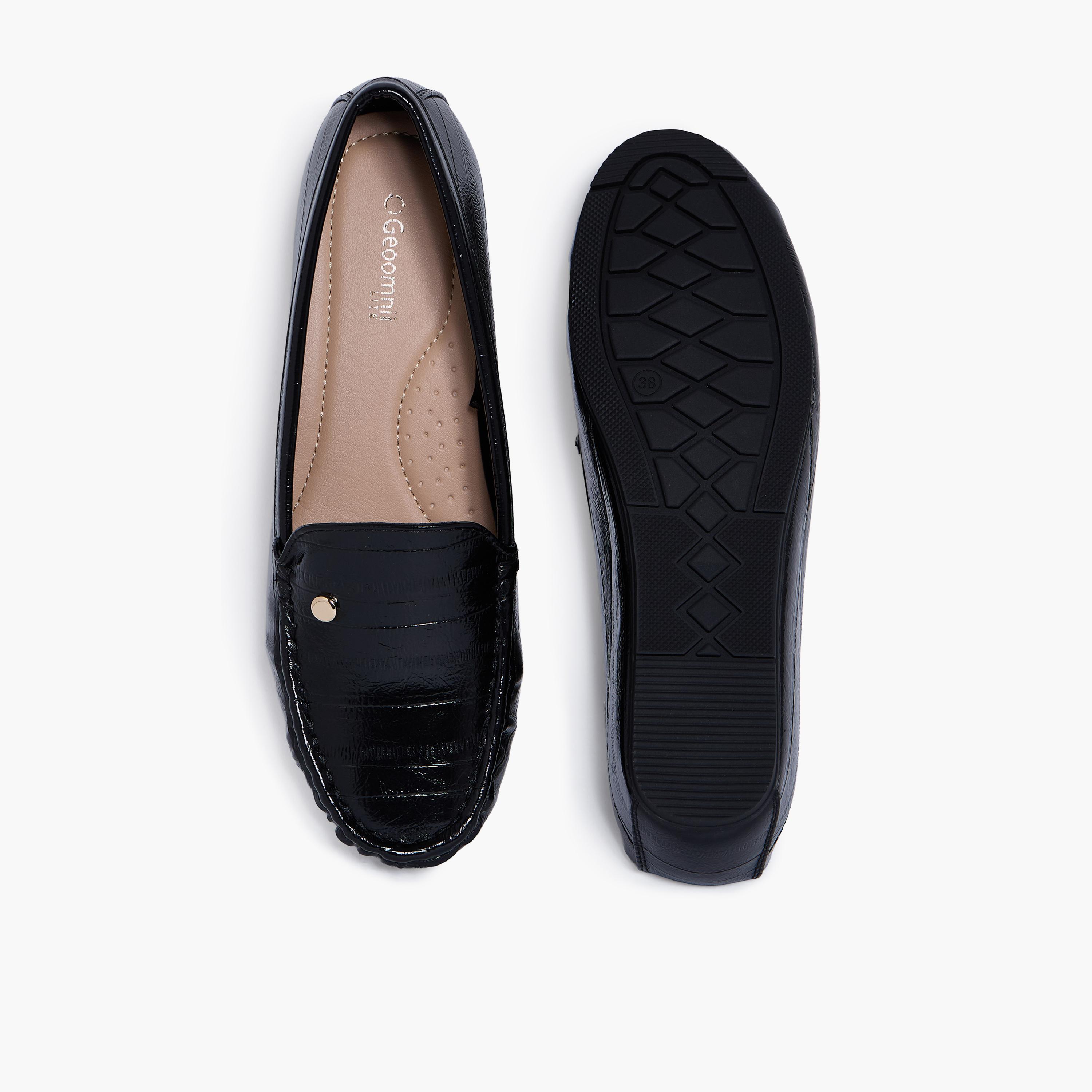 Geoomnii Women's Slip-On Kelly1 Wedge Loafers | J2501-390-BLACK-women-shoes-flats-loafers-image-3